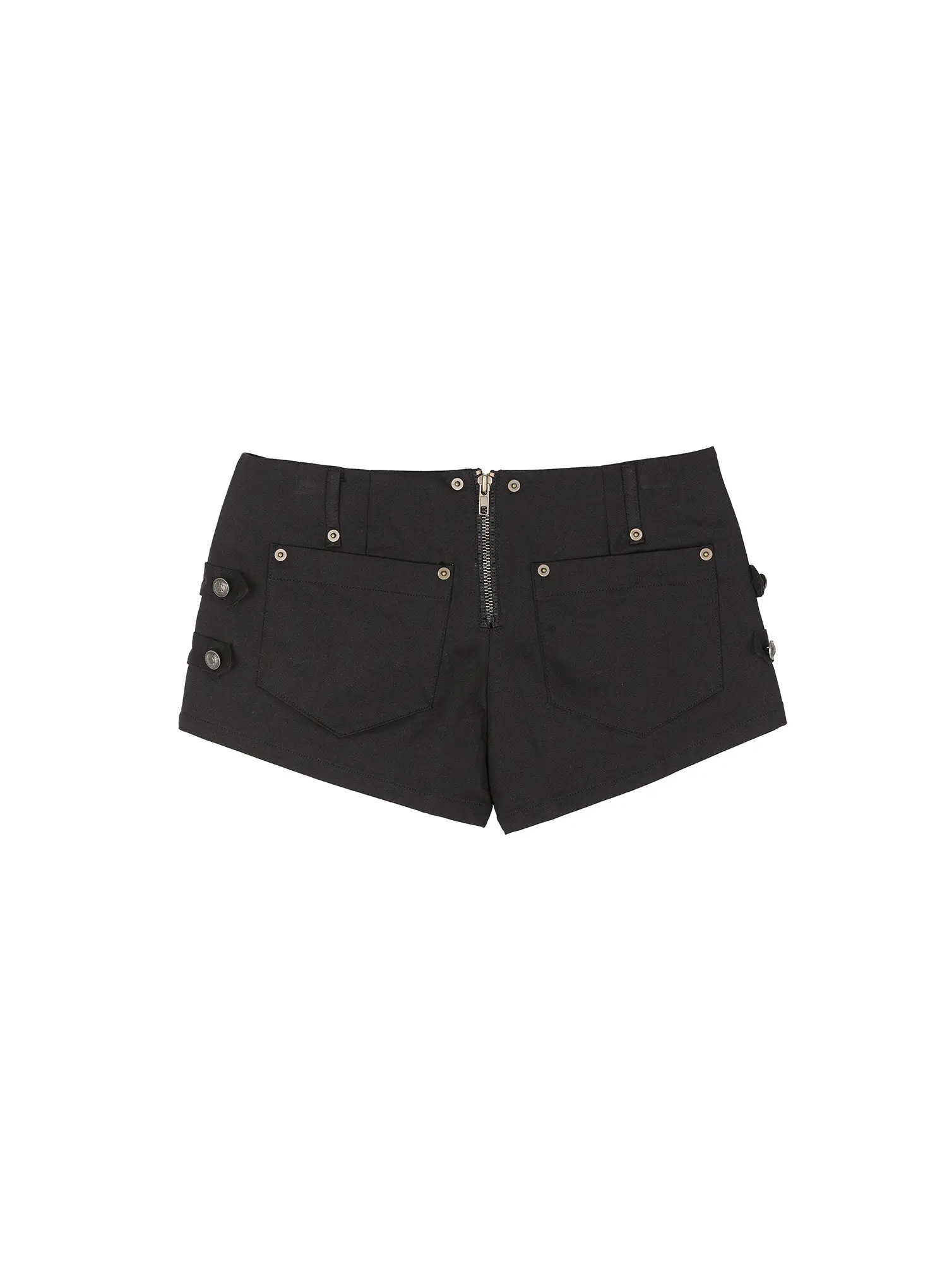 Buttoned Buckle Detail Shorts IU515 - Image 12