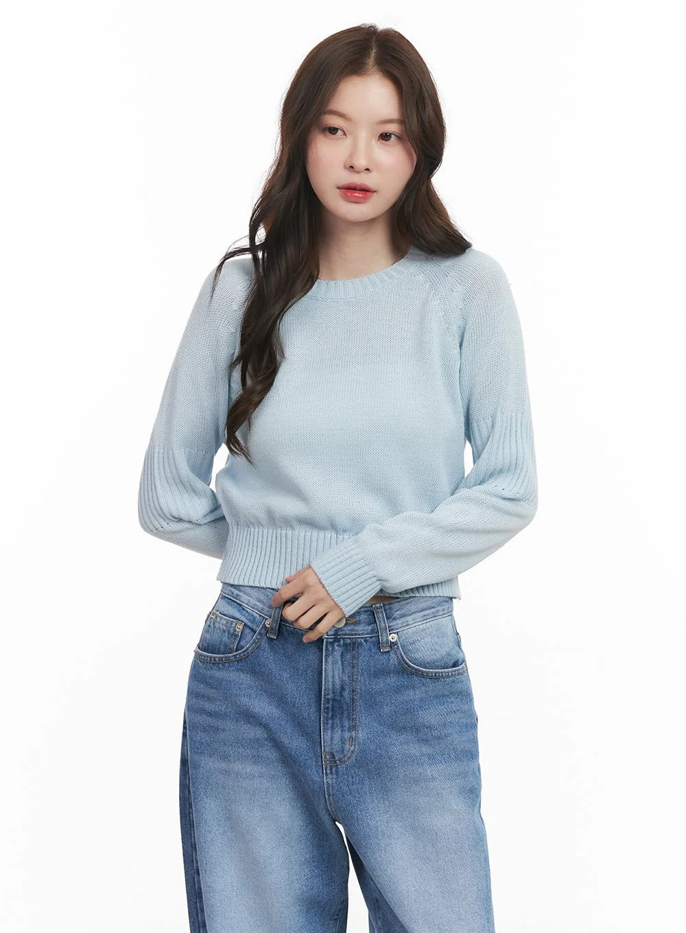 Buttoned Crop Sweater CM512 - Image 9
