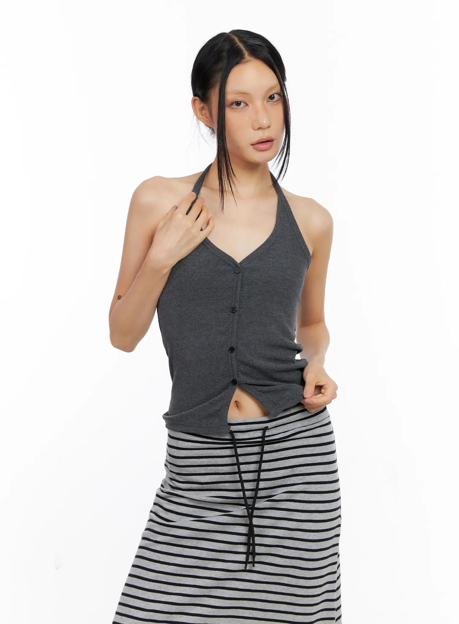 Buttoned Halter Tank CL530 - Image 10
