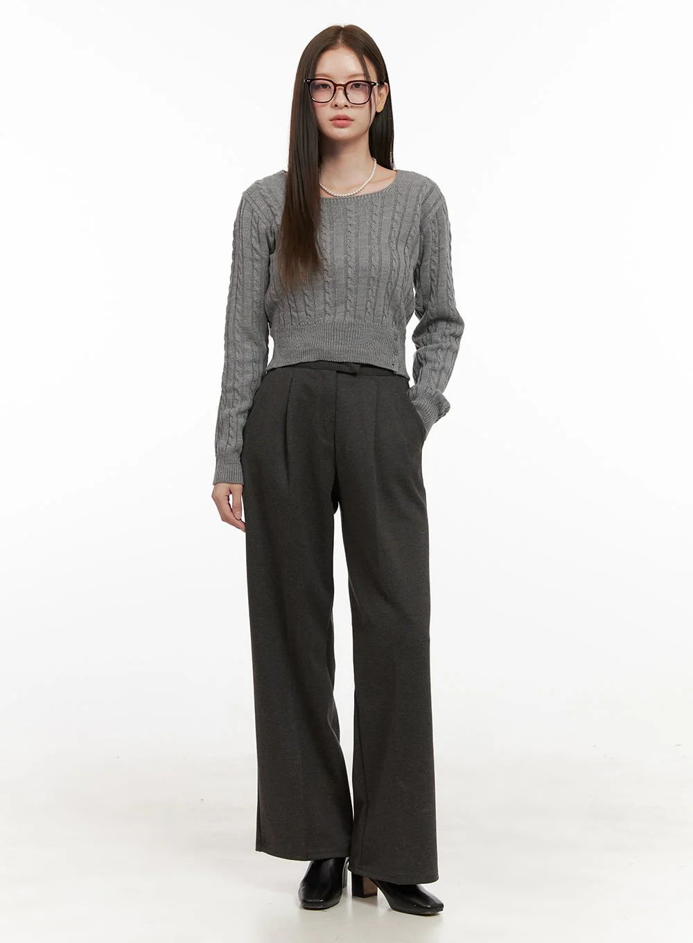 Cable Knit Button Detail Sweater OD412 - Image 3