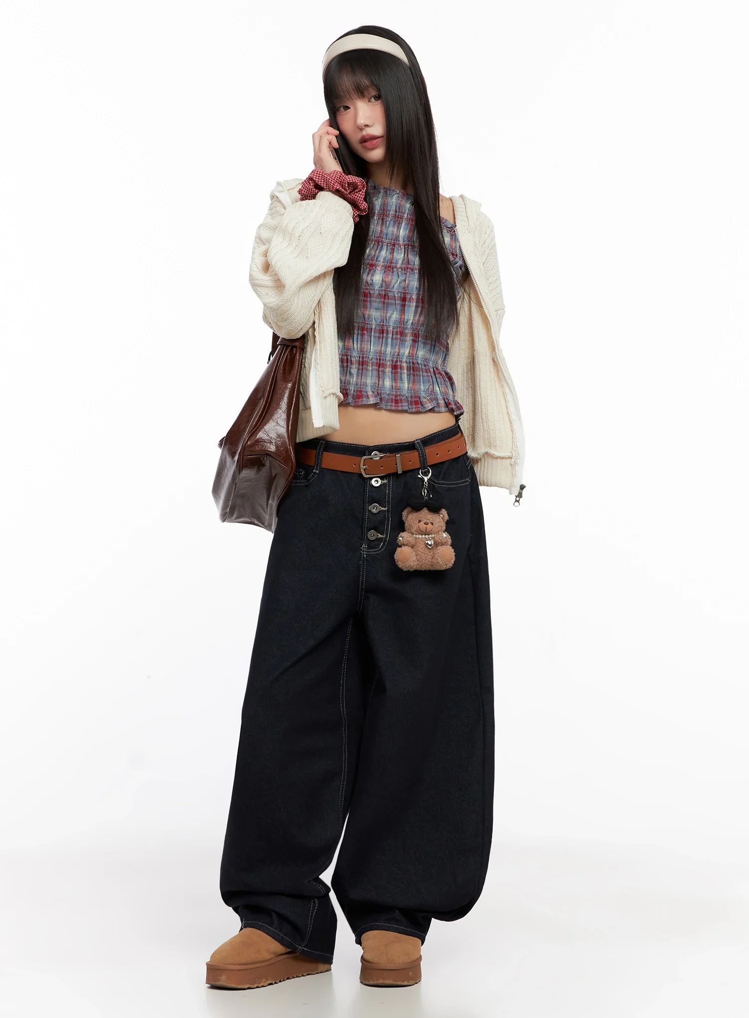 Cable Knit Zip-Up Hoodie IN503 - Image 3
