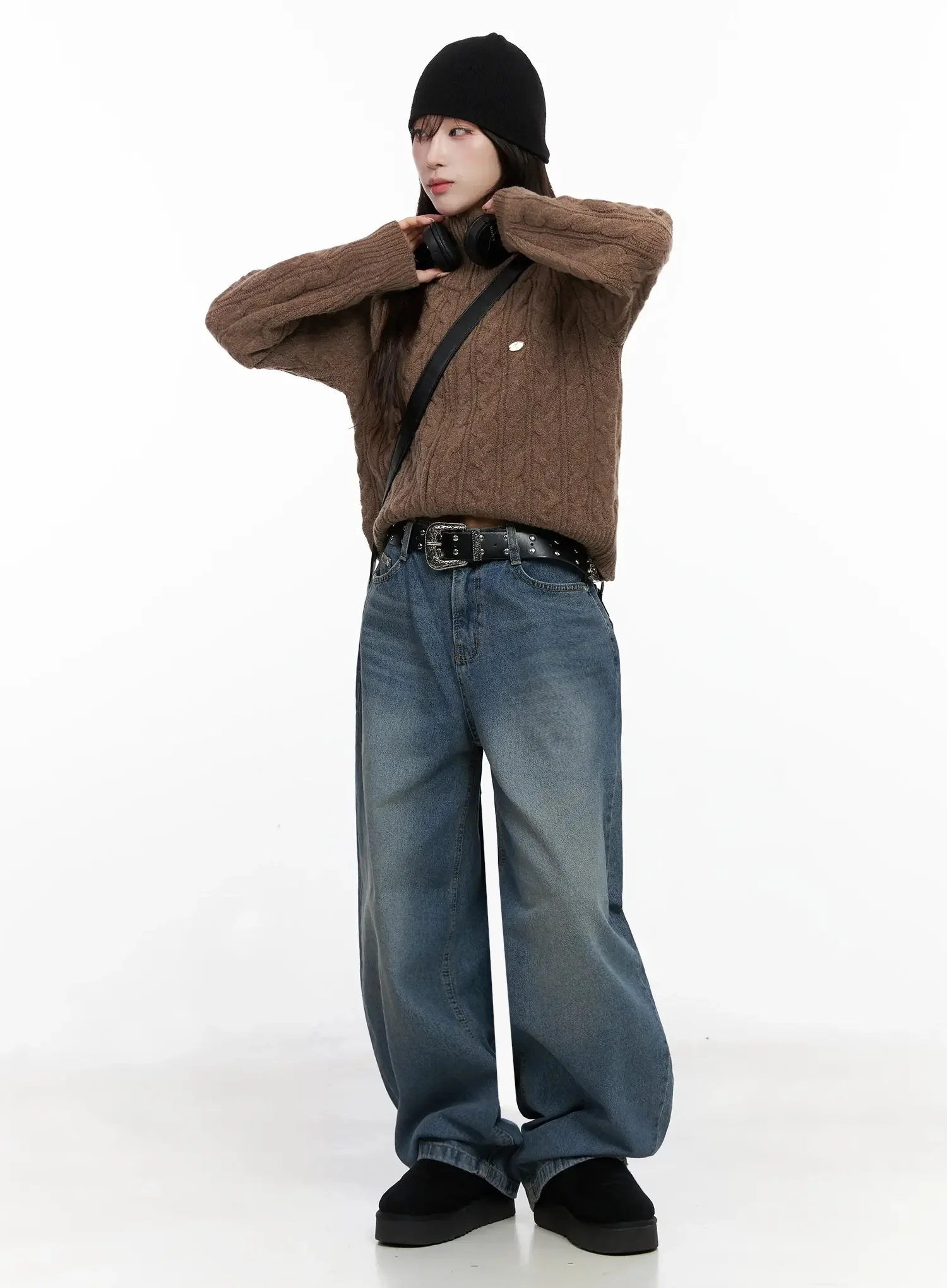 Cable Knit Zip-Up Jacket IN525 - Image 13