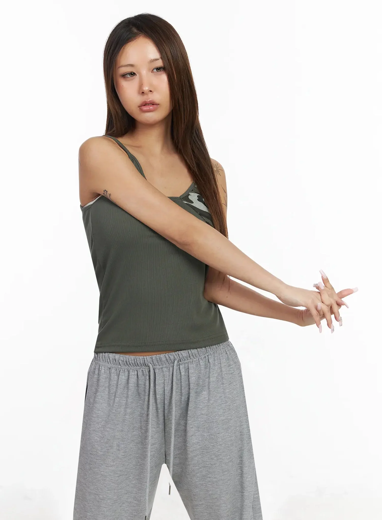 Camo Accent Cami Top IY515 - Image 2