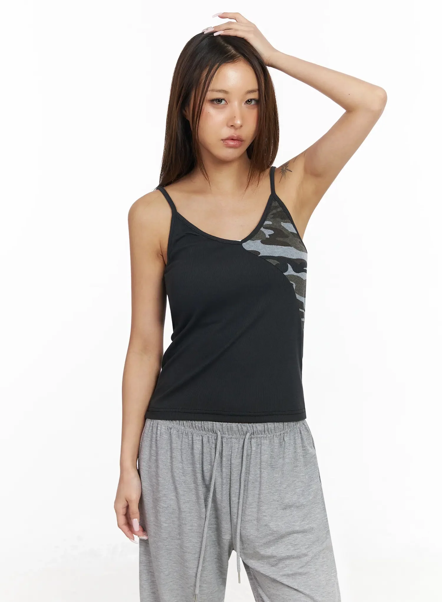 Camo Accent Cami Top IY515 - Image 7
