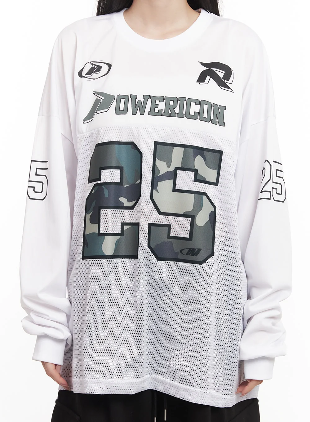 Camo Oversized Mesh Jersey Top CM518 - Image 10