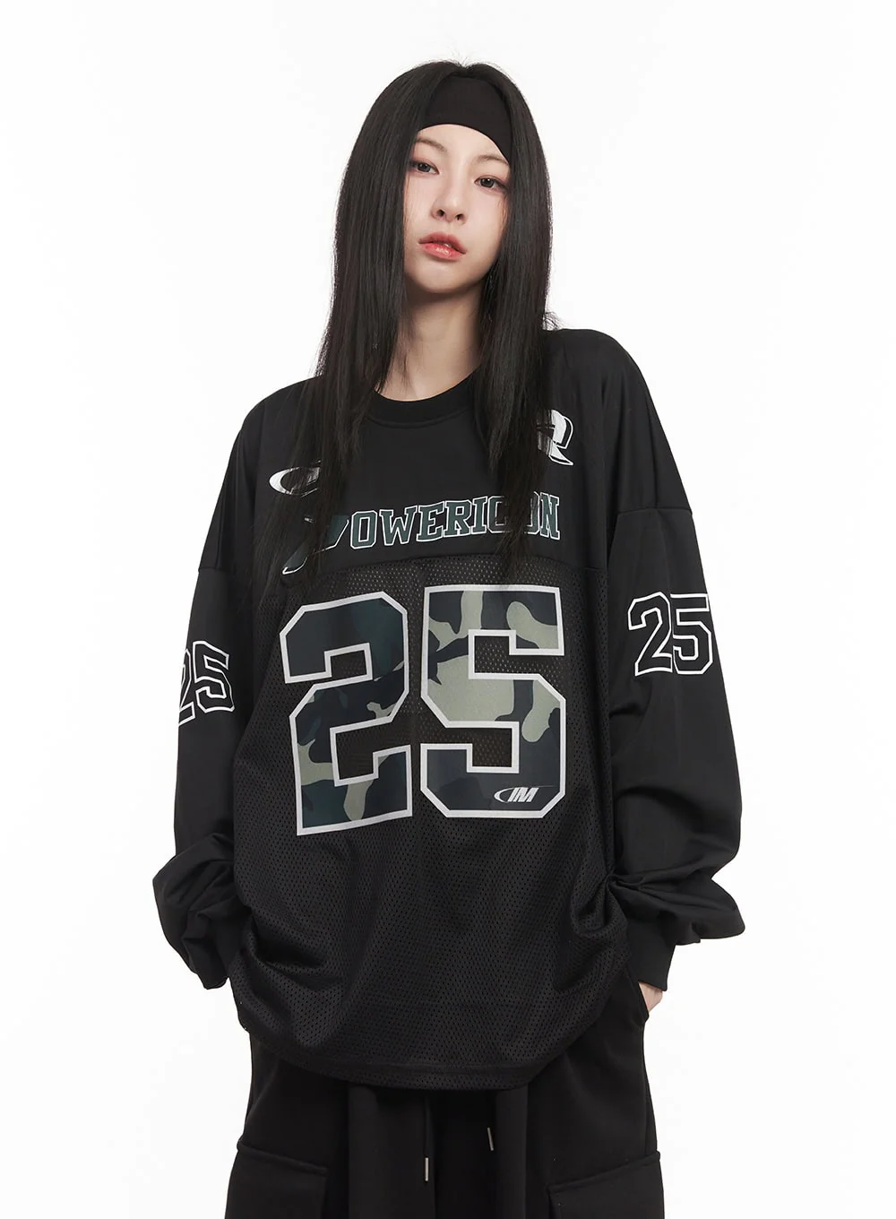 Camo Oversized Mesh Jersey Top CM518 - Image 12