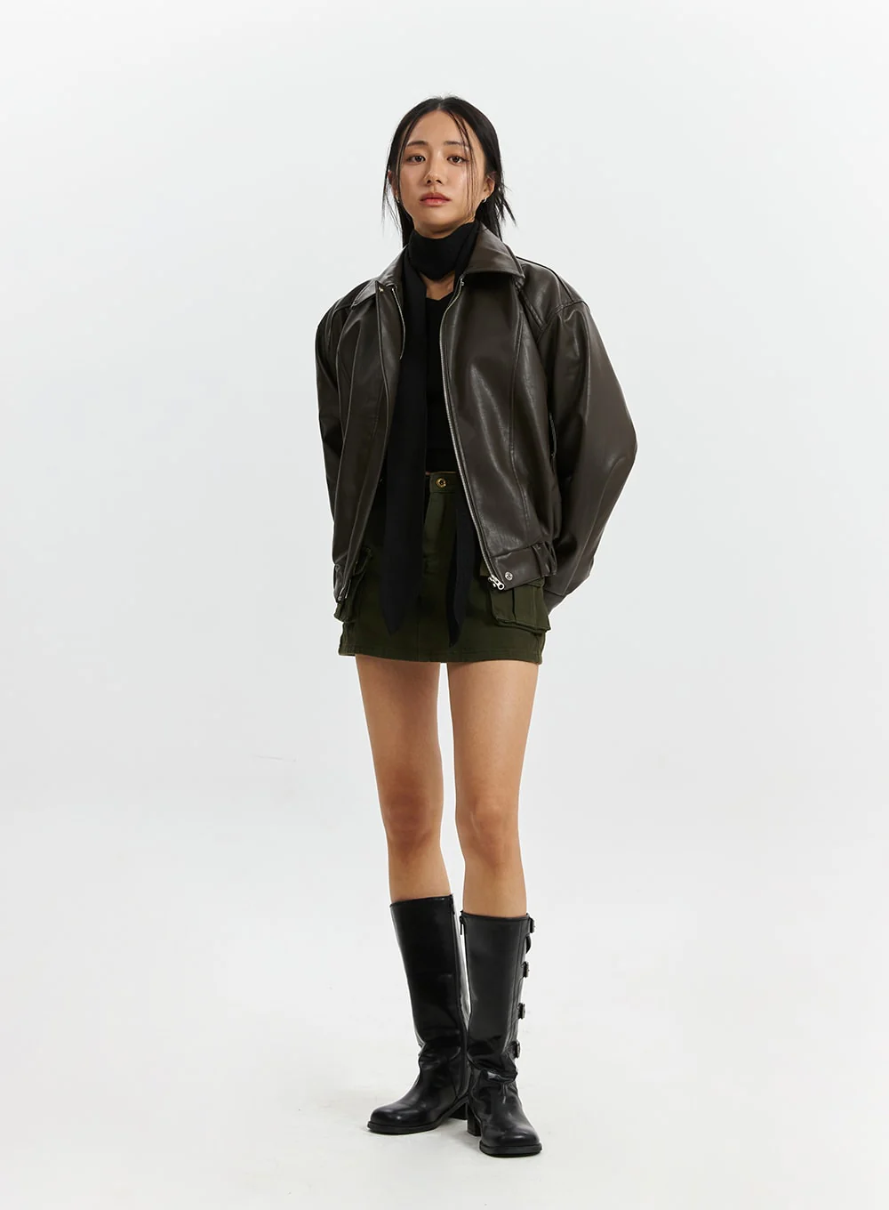 Cargo Belted Mini Skirt CD321 - Image 2