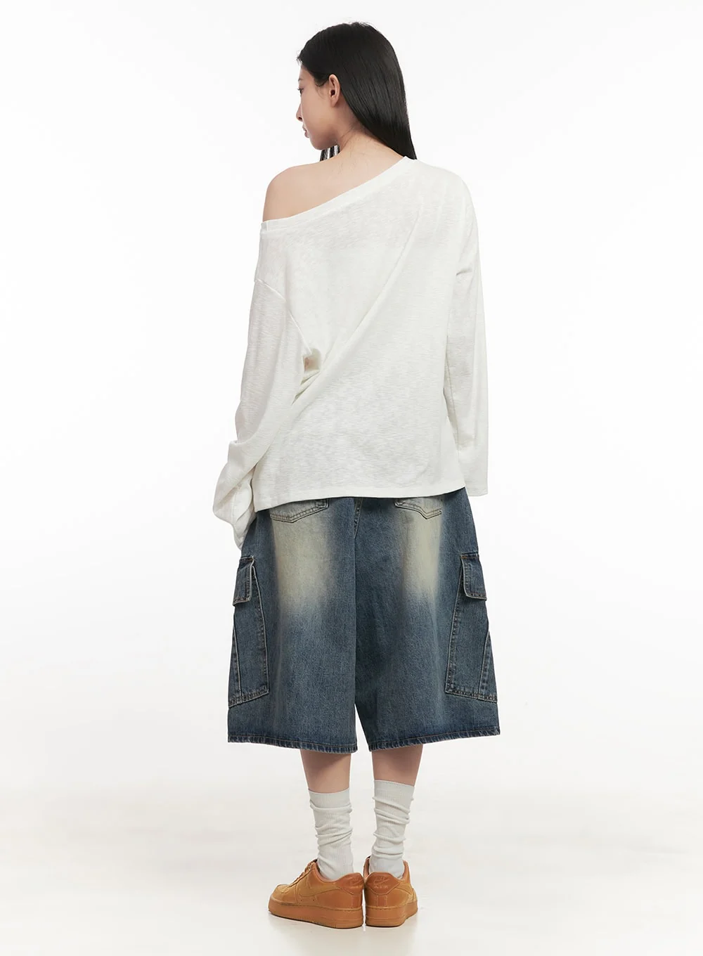 Cargo Bermuda Denim Shorts CF514 - Image 7