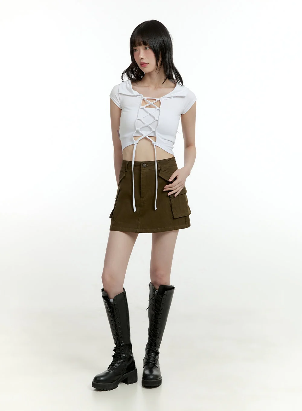 Cargo Mini Skirt CL426 - Image 2