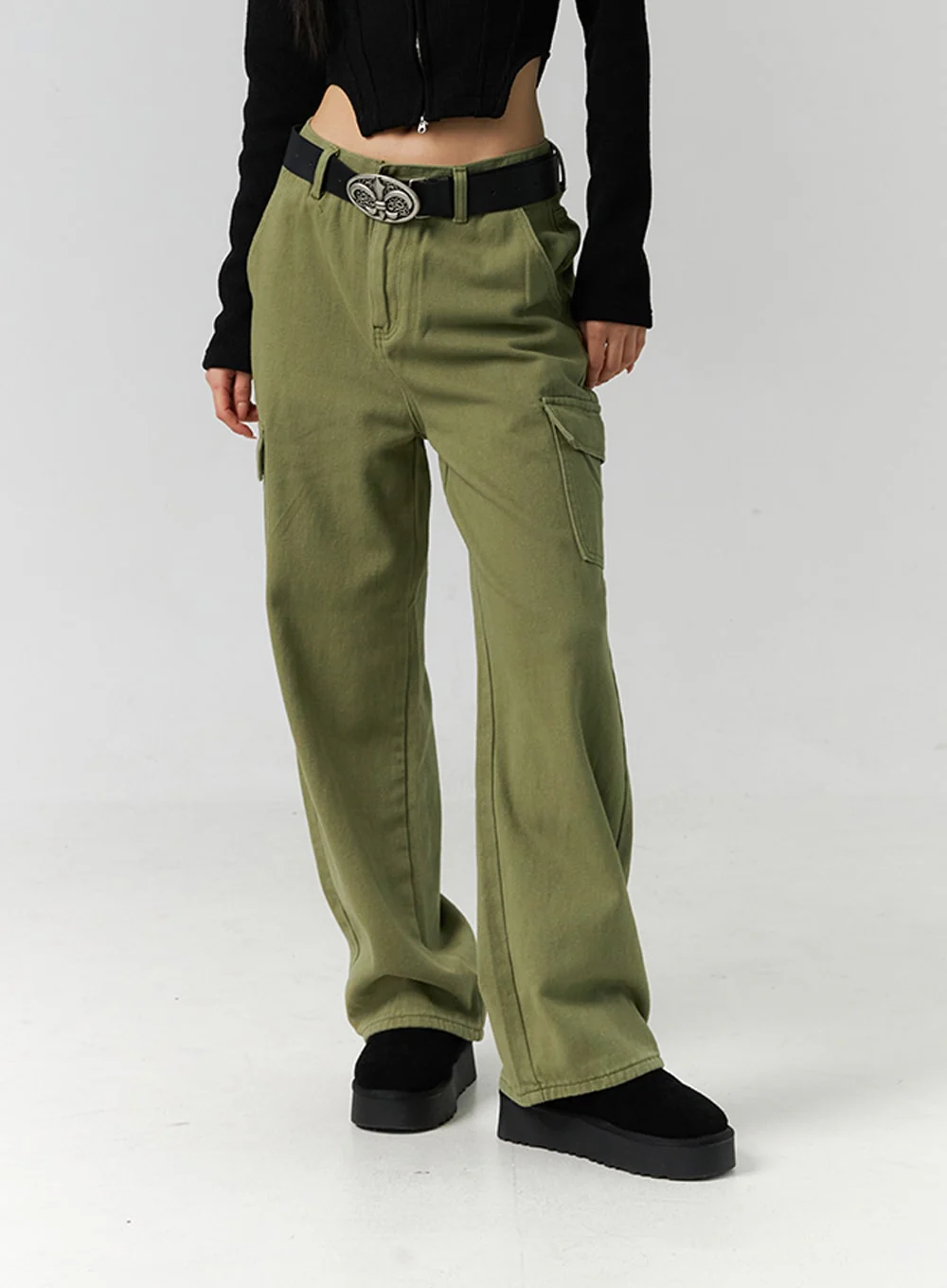 Cargo Straight Leg Pants ID306 - Image 2