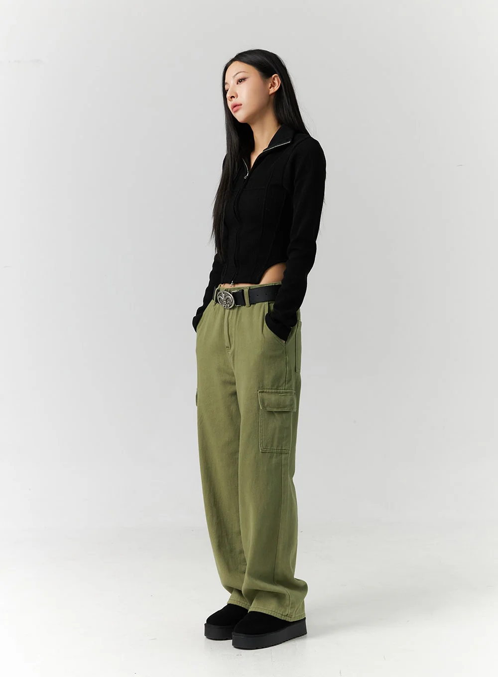 Cargo Straight Leg Pants ID306 - Image 6