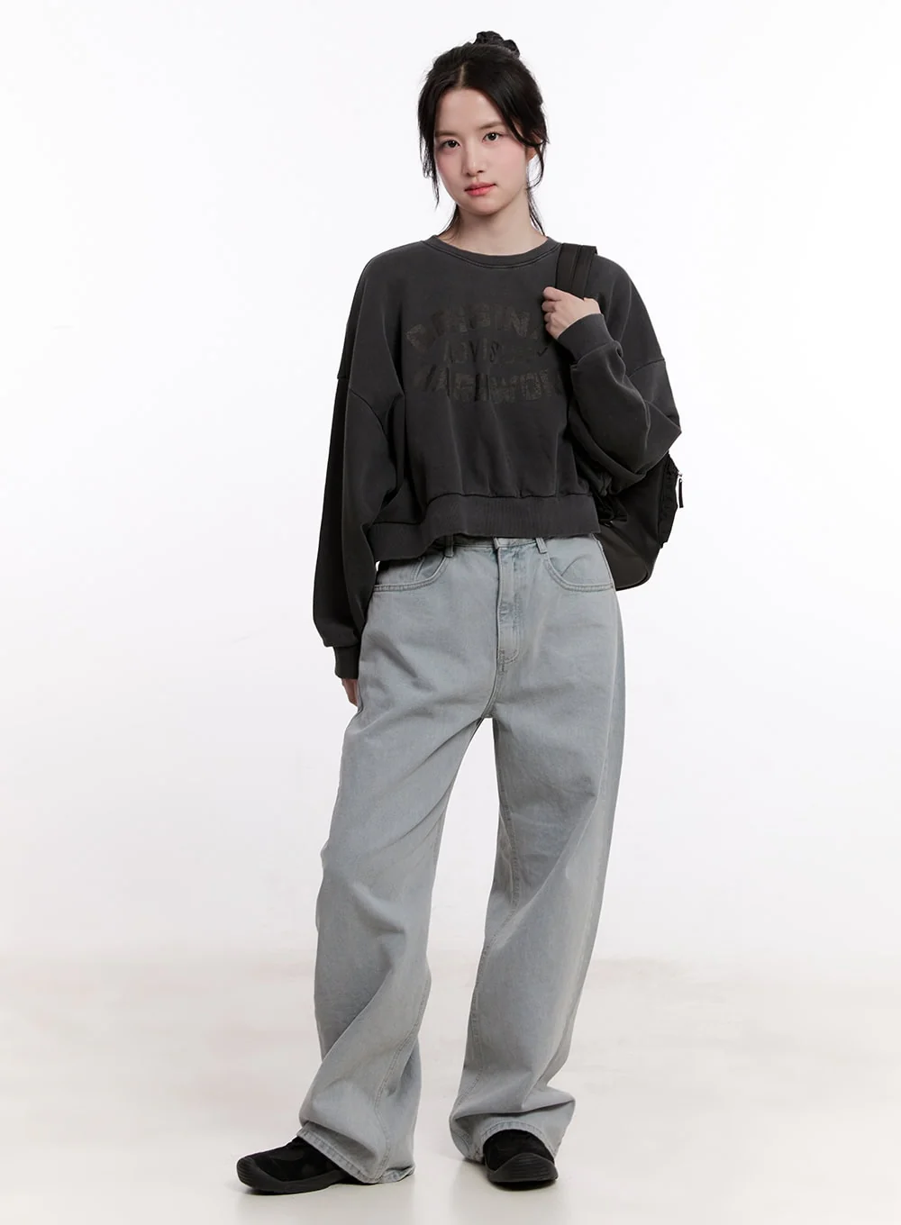Casey Washed Baggy Wide-Leg Jeans CM526 - Image 2