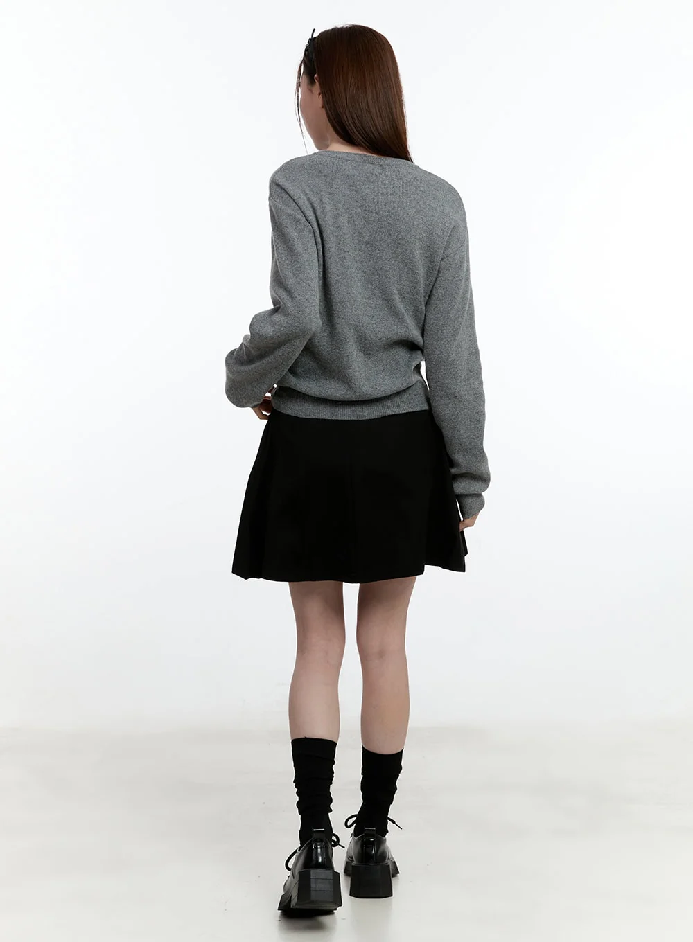 Cashmere-Blend Argyle Buttoned Cardigan CM521 - Image 4
