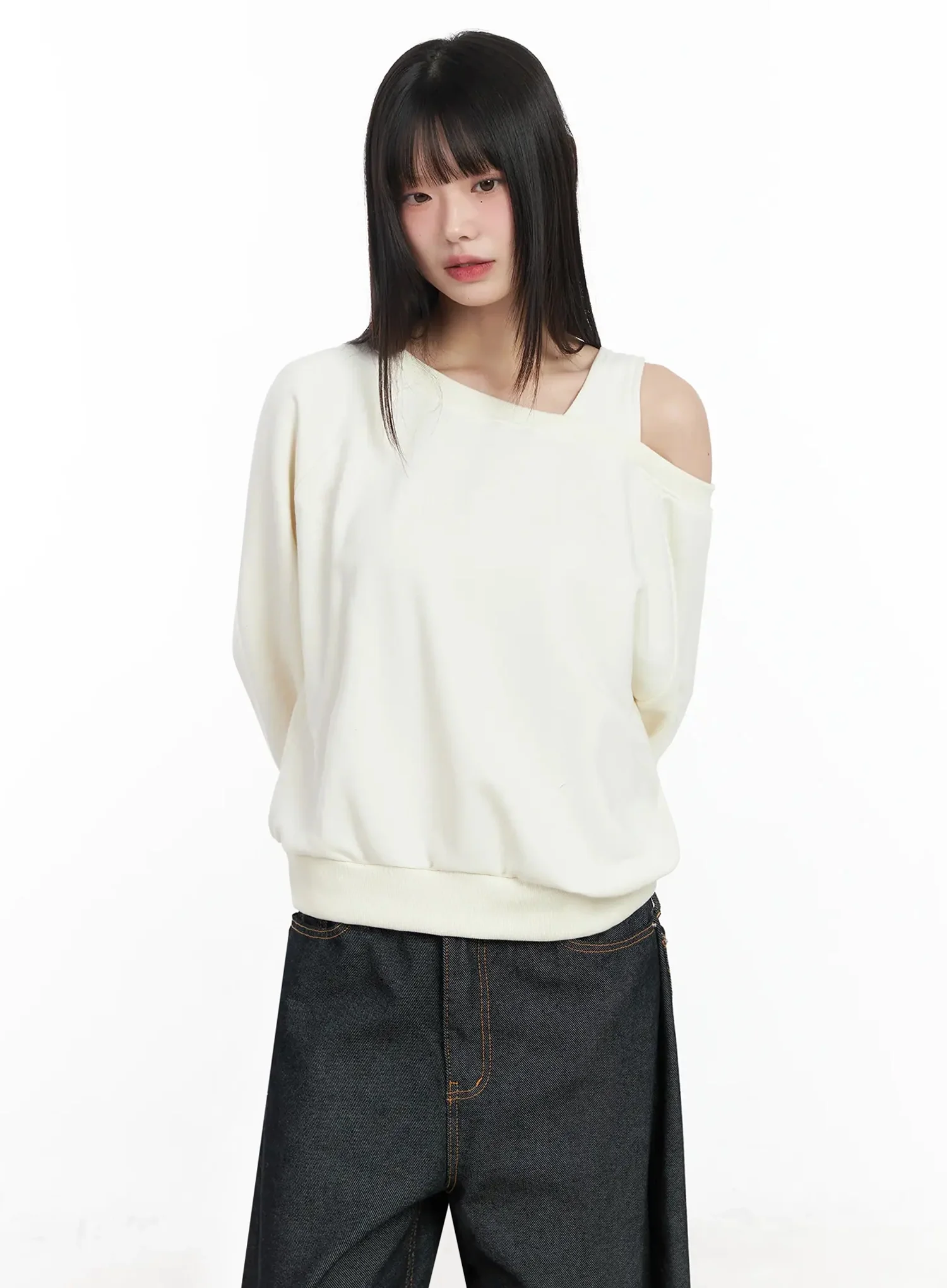 Casual Asymmetric Sweatshirt IM523 - Image 3