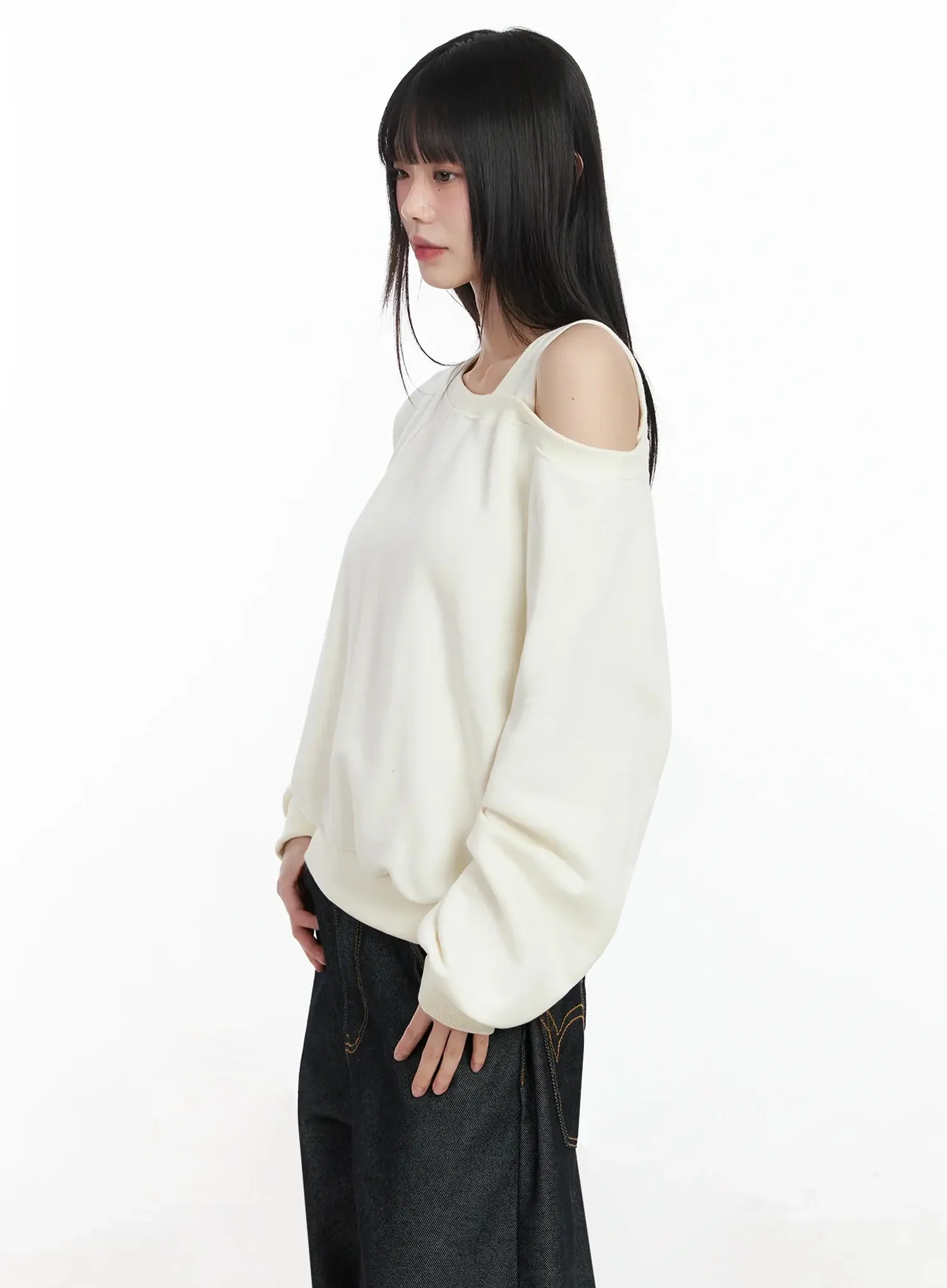 Casual Asymmetric Sweatshirt IM523 - Image 8