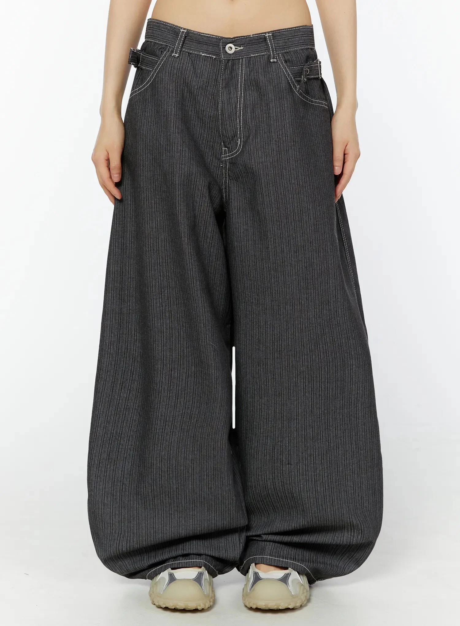 Casual Baggy Stripe Pants IU518