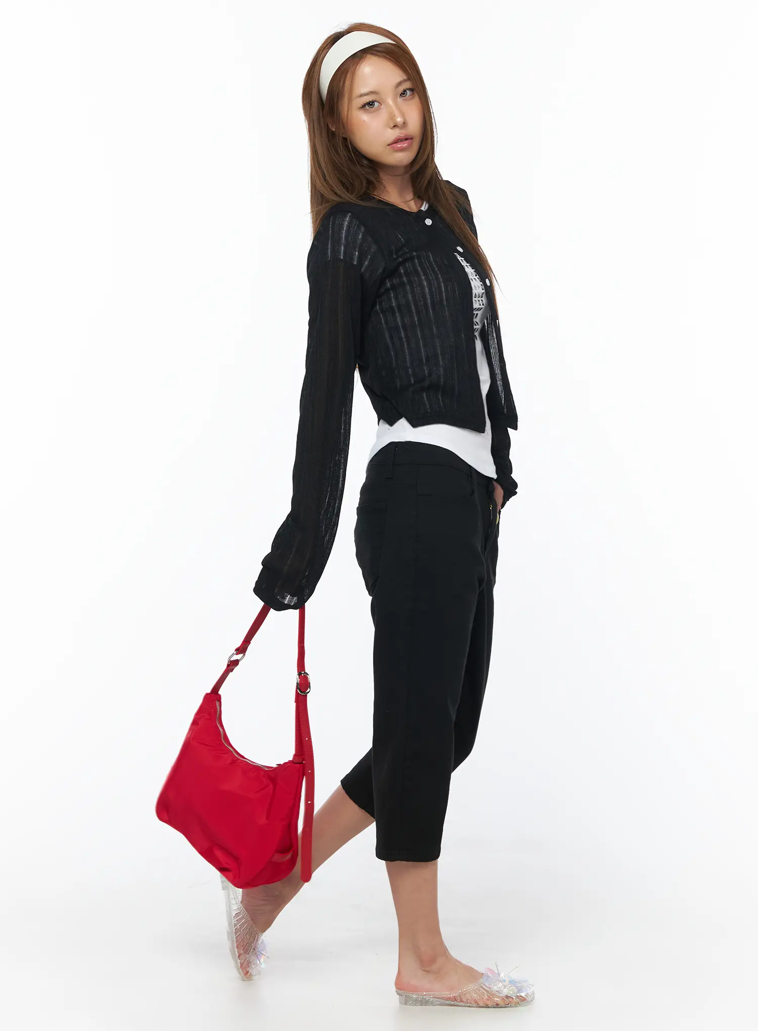 Casual Capri Cotton Pants CU501 - Image 4