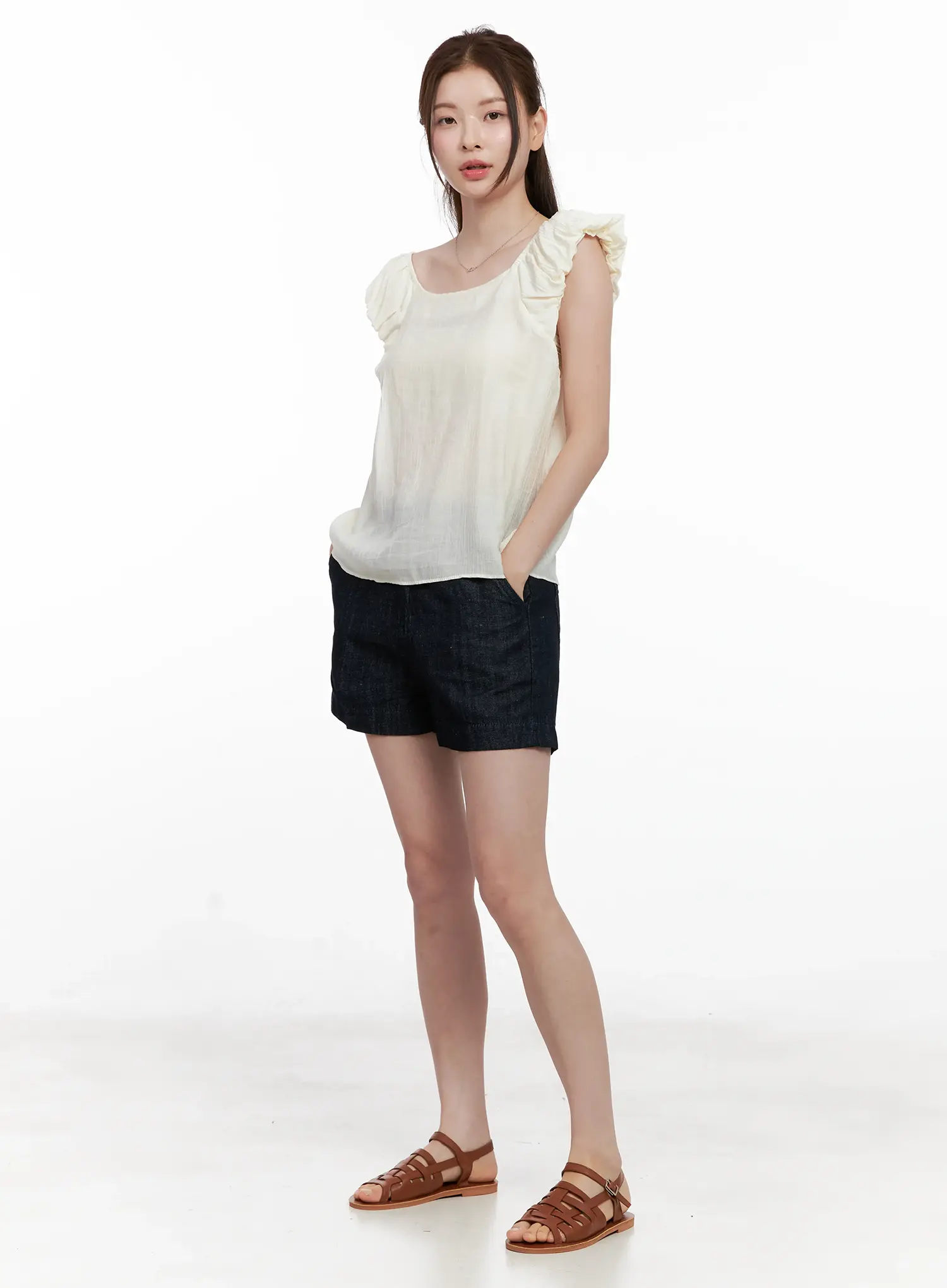 Casual Cotton Denim Shorts CL523 - Image 5