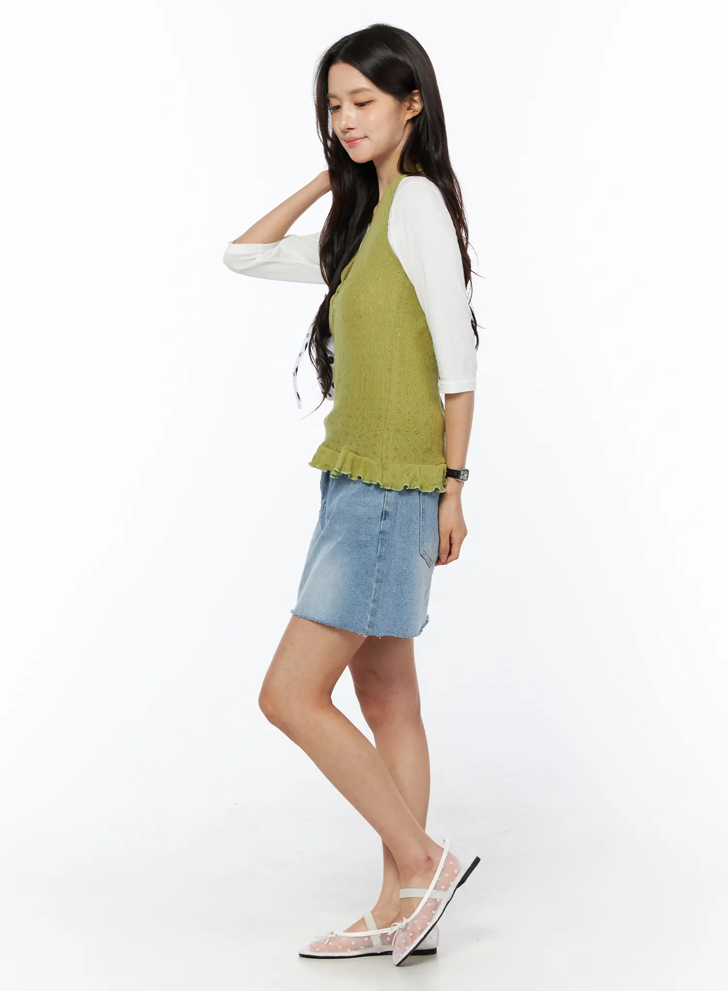 Casual Denim Mini Skirt CU522 - Image 5