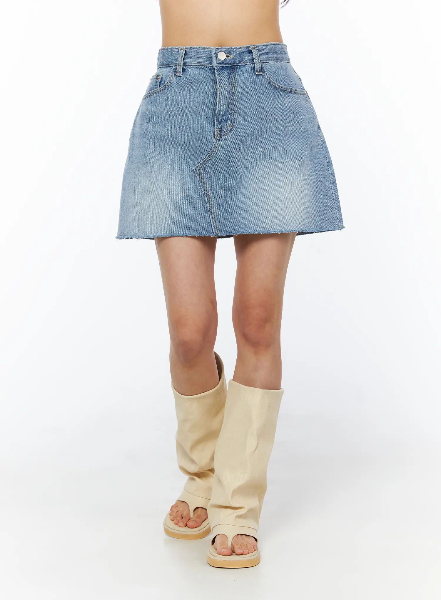 Casual Denim Mini Skirt CU522 - Image 9