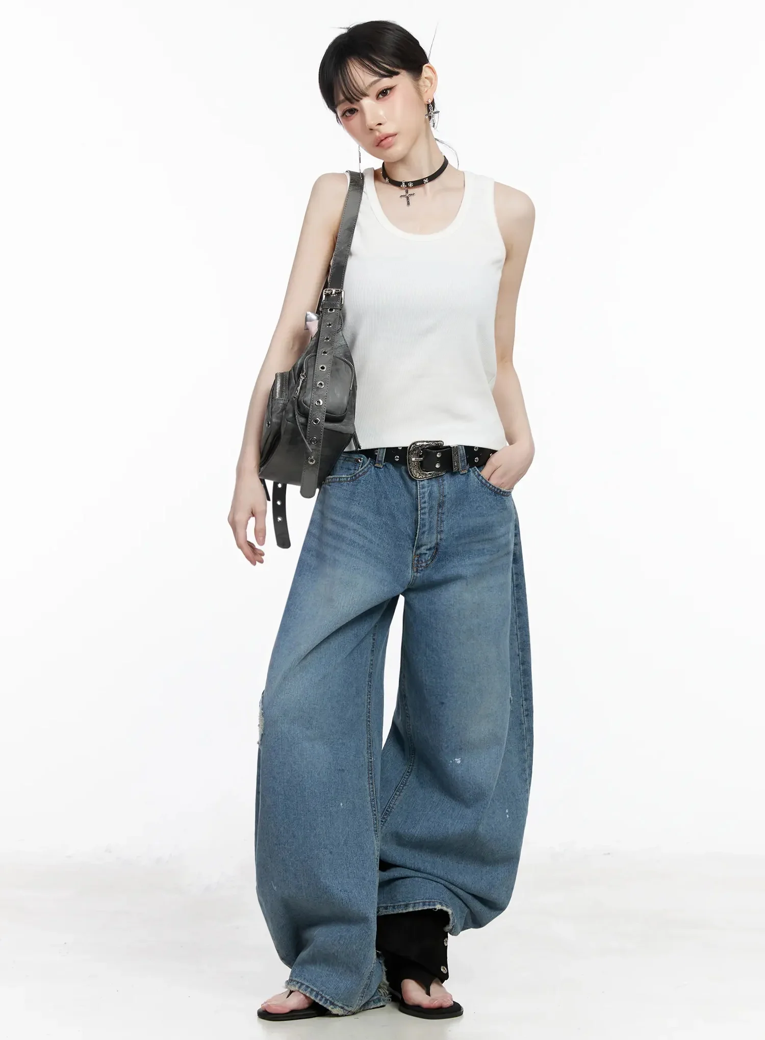 Casual Knit Loose-Fit Tank Top IY515 - Image 13