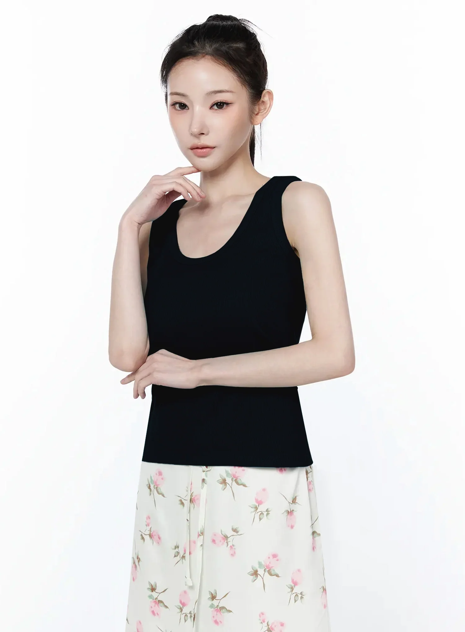 Casual Knit Loose-Fit Tank Top IY515 - Image 15
