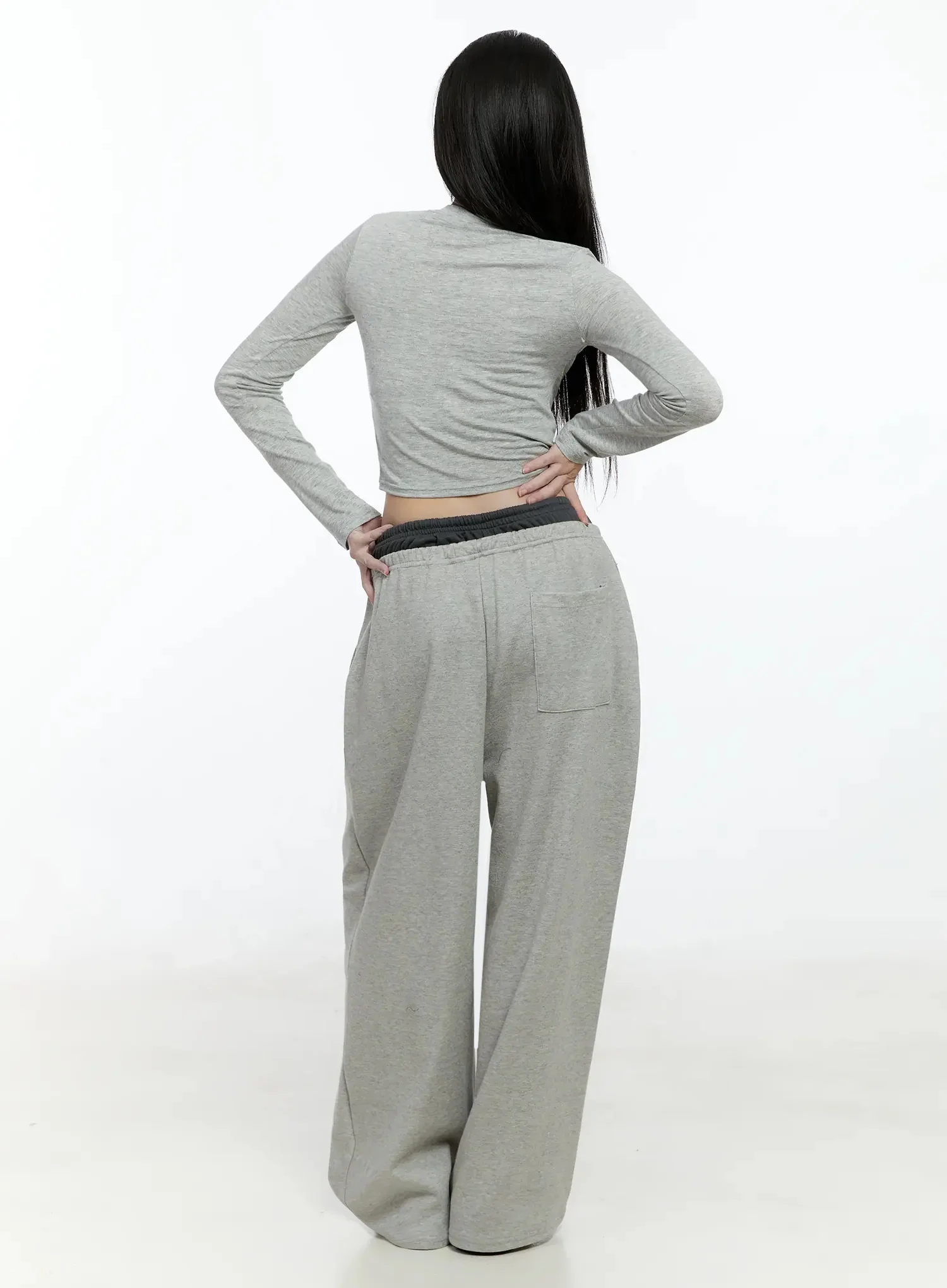 Casual Long Sleeve Crop Tee IO527 - Image 10