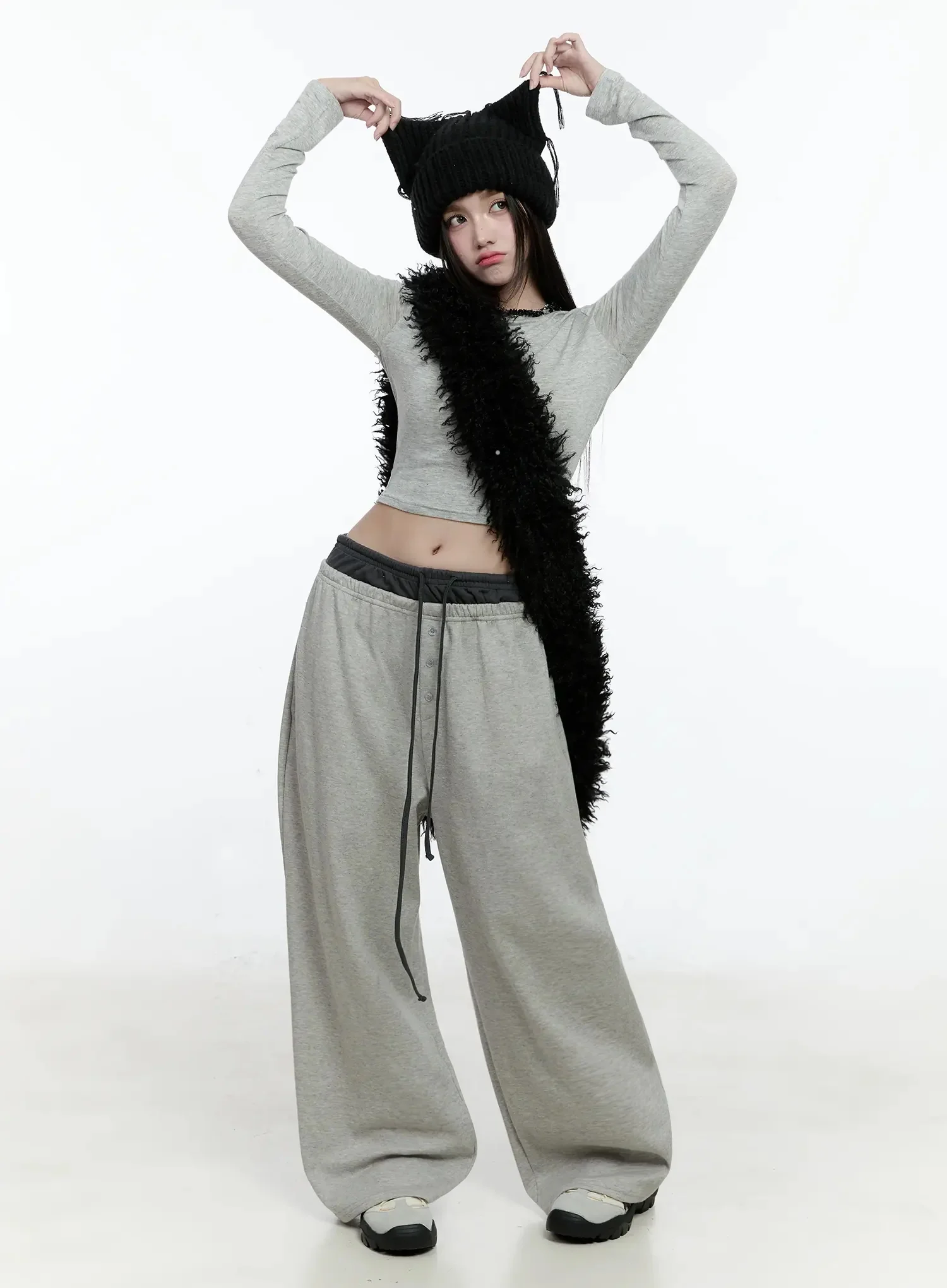 Casual Long Sleeve Crop Tee IO527 - Image 13