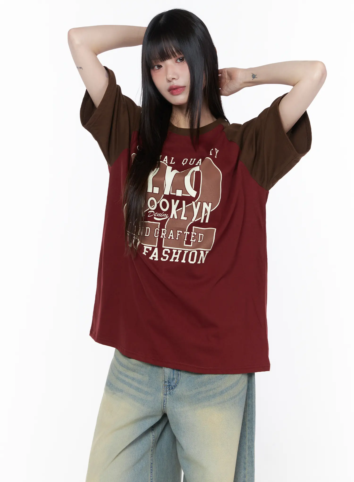 Casual Loose Fit Graphic Tee CU519 - Image 2
