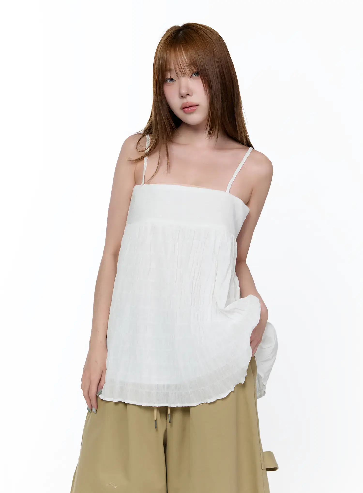 Casual Loose Shirred Cami Top CA520 - Image 3