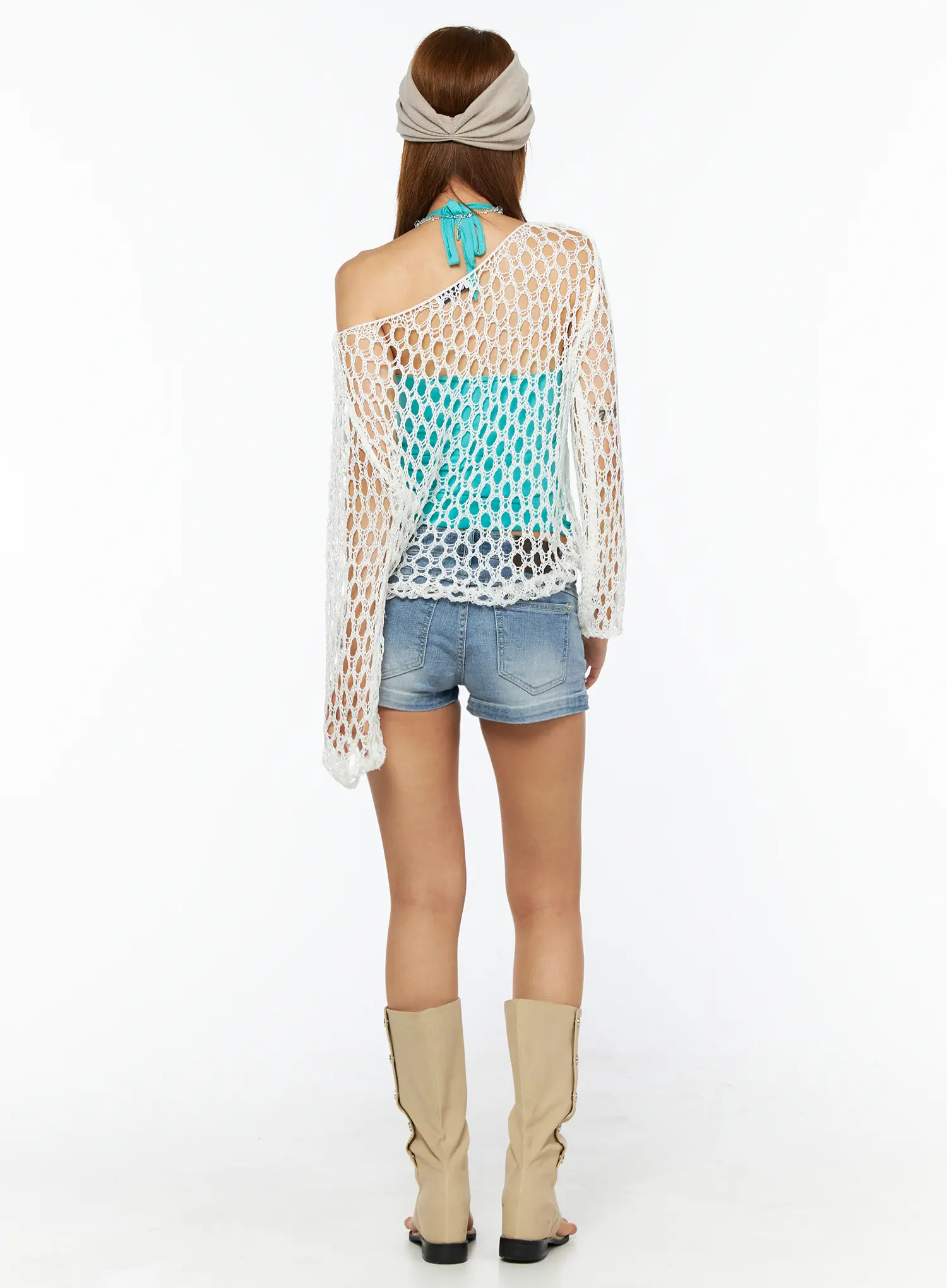Casual Low-Rise Denim Shorts CU517 - Image 9