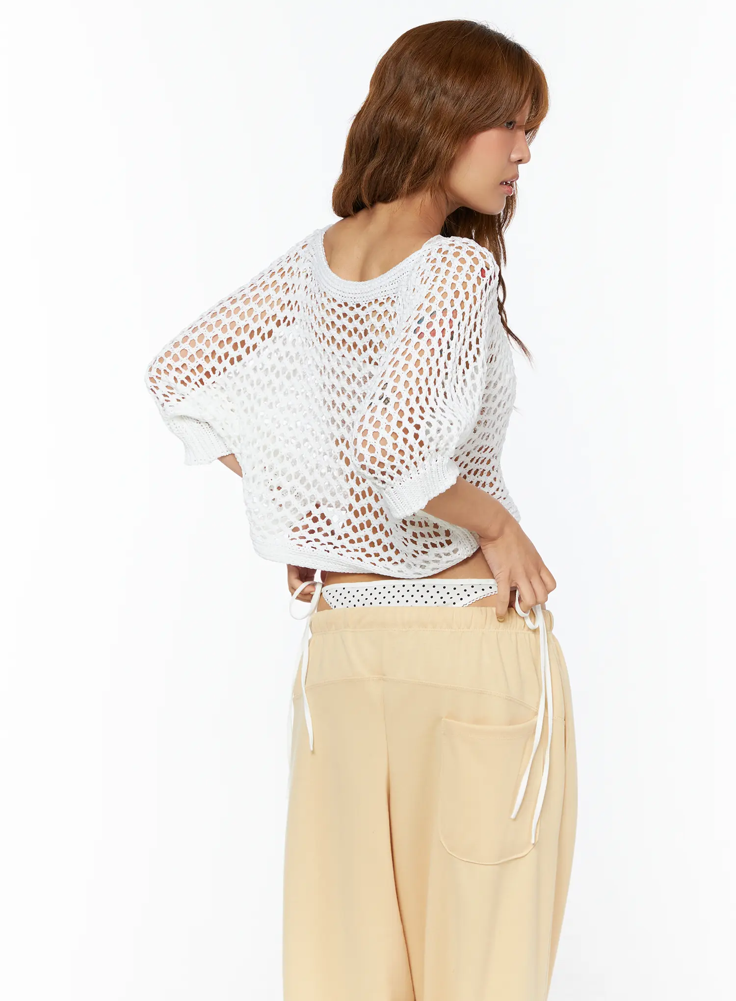 Casual Mesh Knit Top CU517 - Image 10