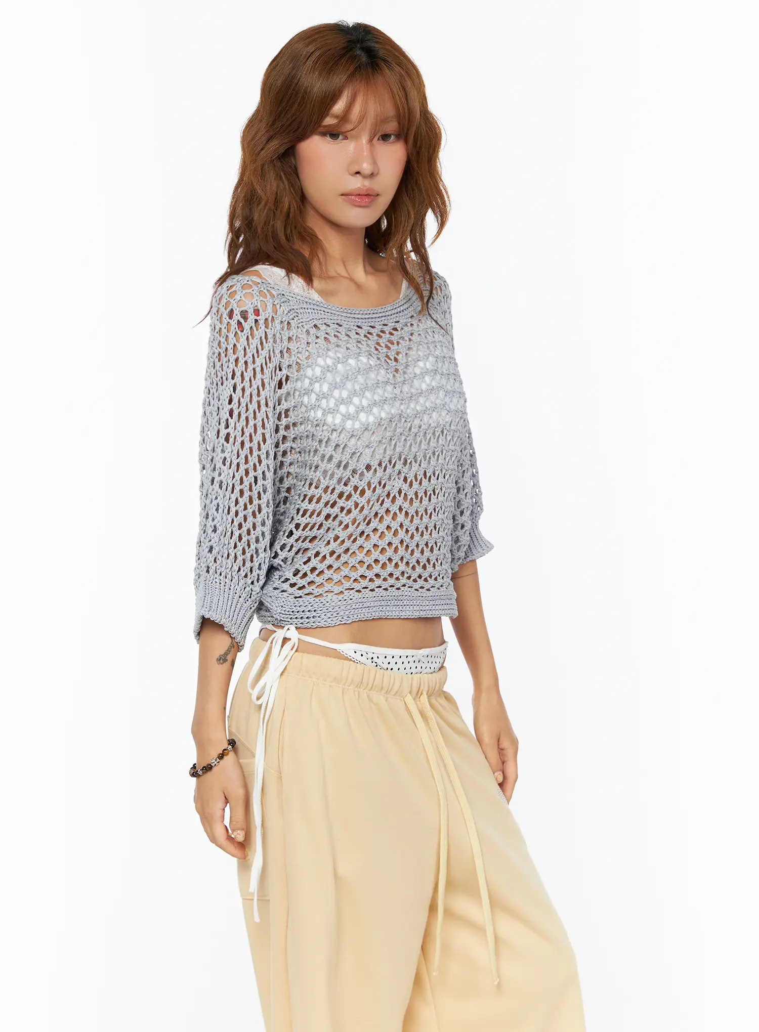 Casual Mesh Knit Top CU517 - Image 2
