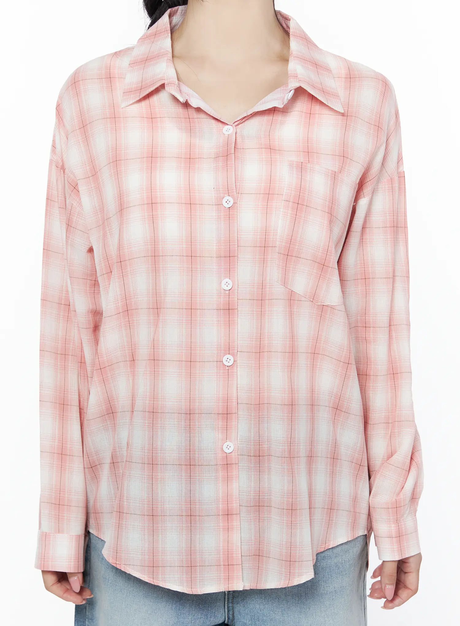 Casual Plaid Button-Up Shirt IU525 - Image 7