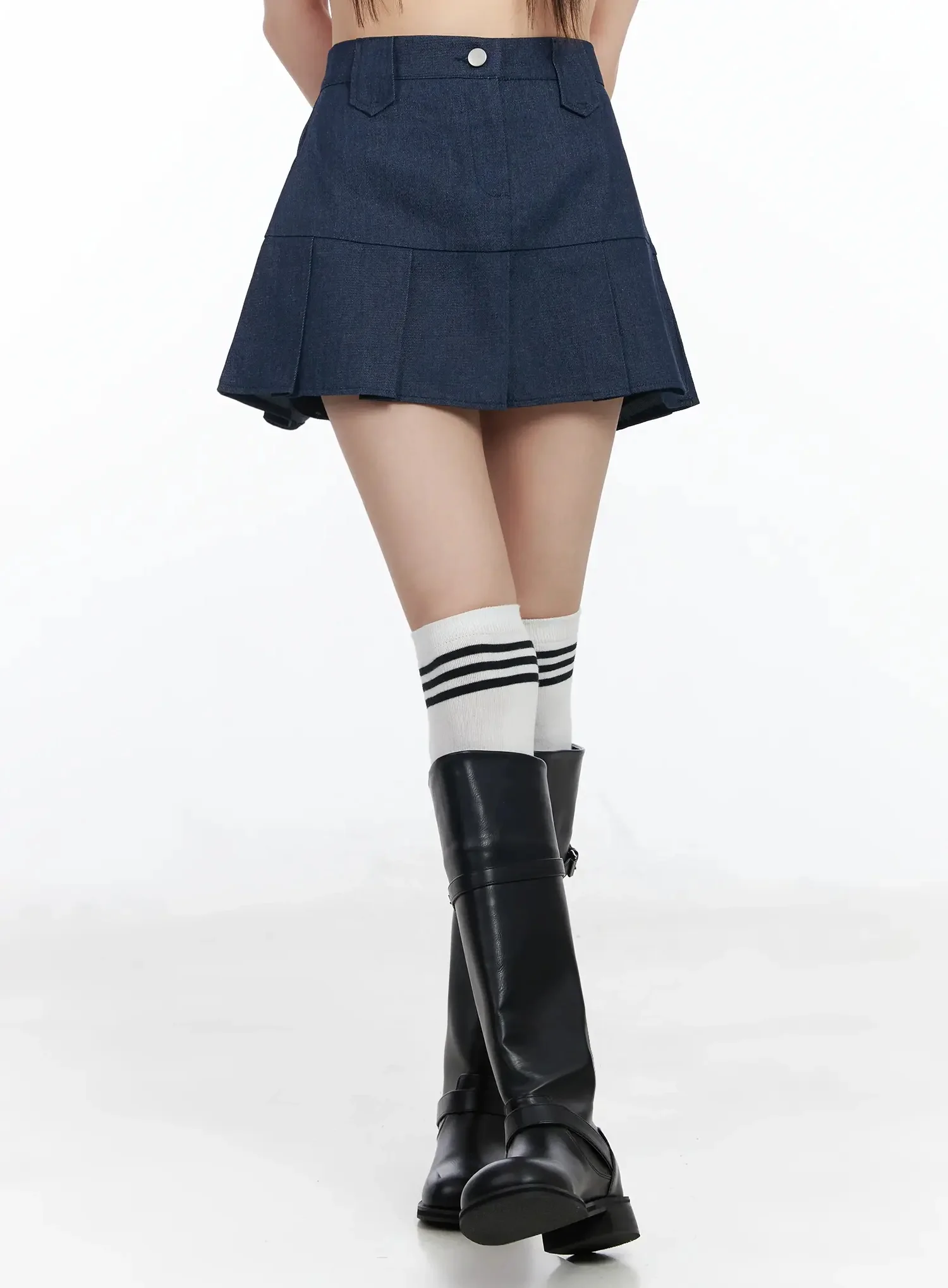Casual Pleated Mini Skirt IM523 - Image 5