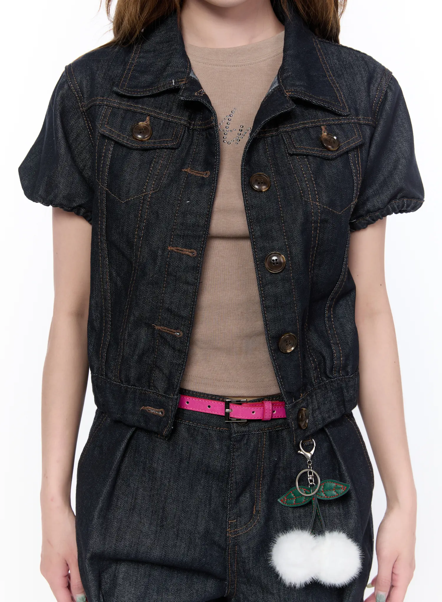 Casual Puff Short Sleeve Jacket CA522 - Image 4