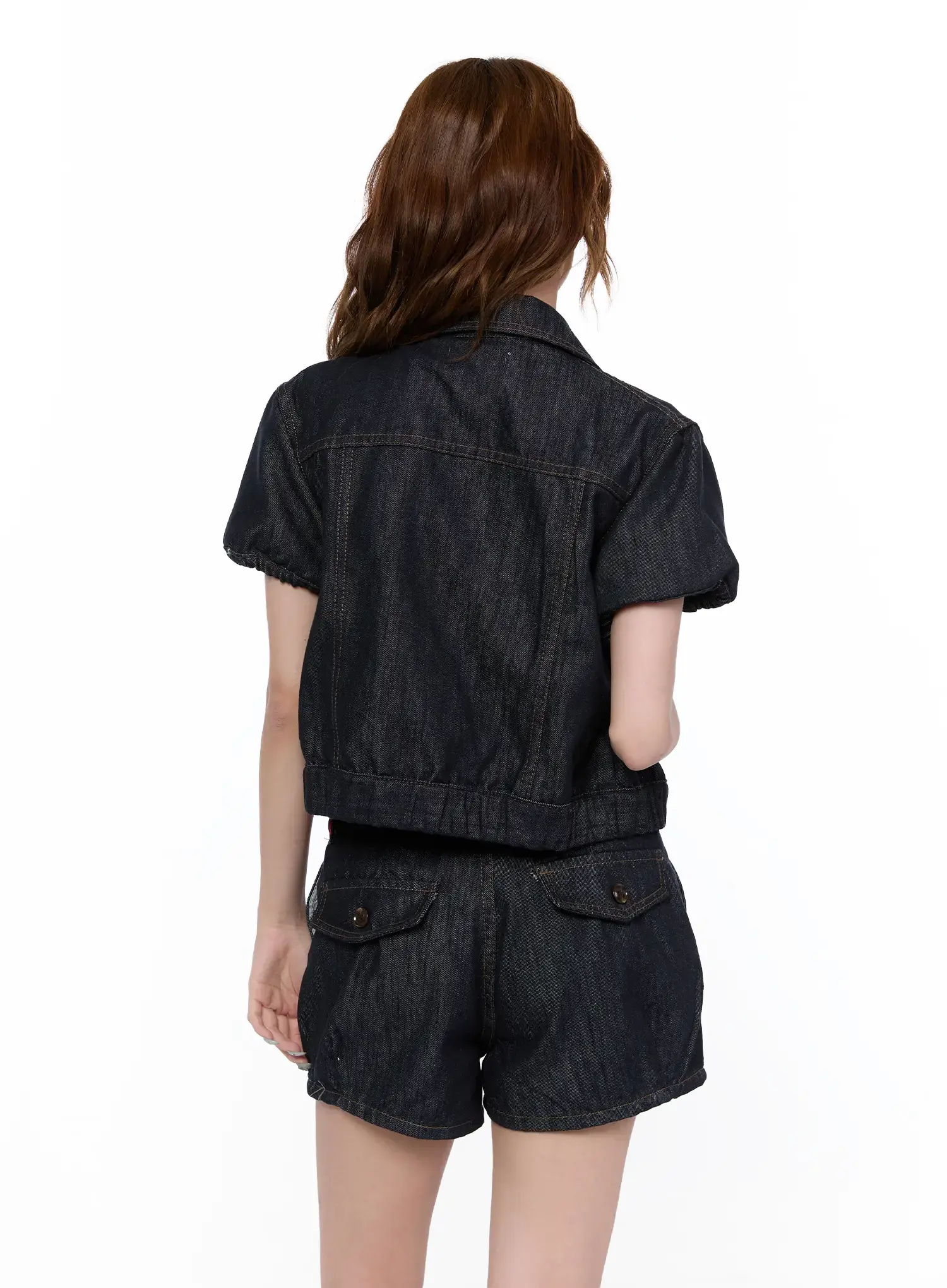 Casual Puff Short Sleeve Jacket CA522 - Image 8