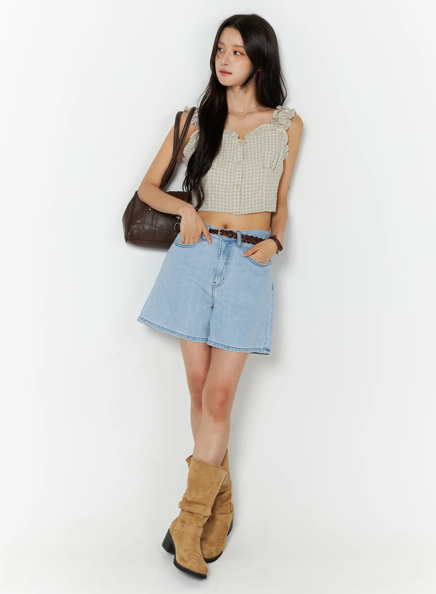 Casual Relaxed-Fit Jorts CU522 - Image 7