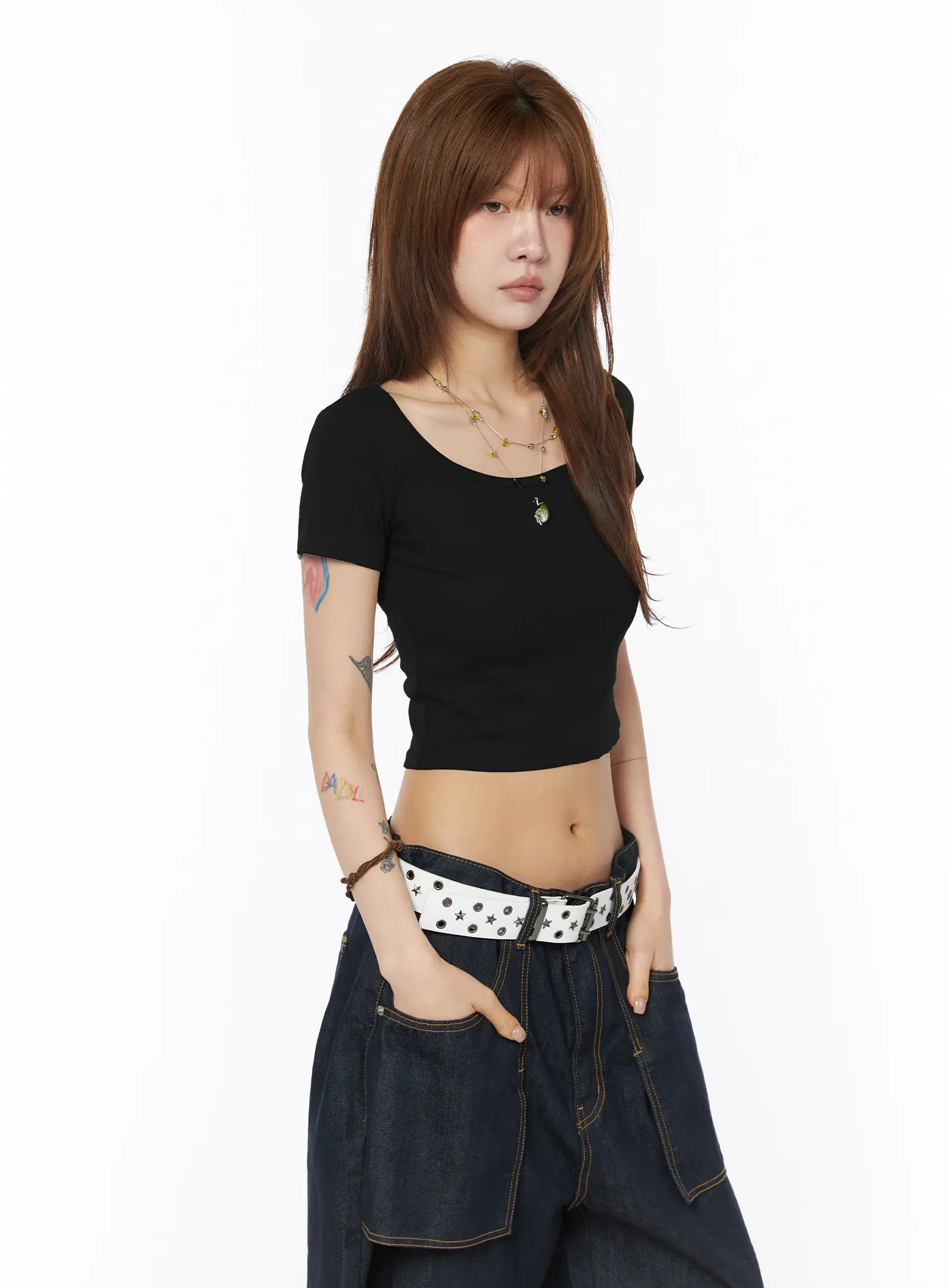 Casual Square Neck Crop Top CY528 - Image 8