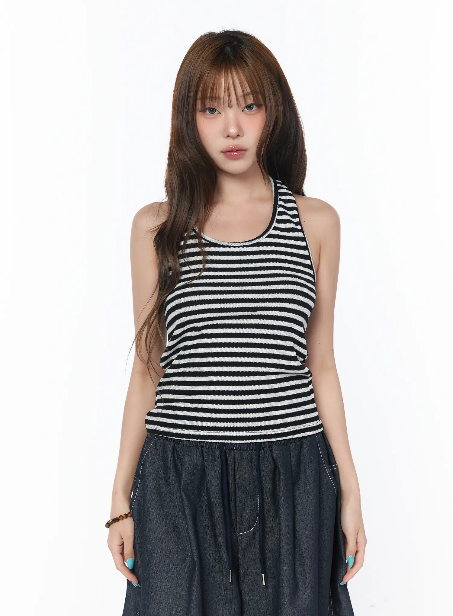 Casual Striped Halter Tank Top CY529 - Image 10