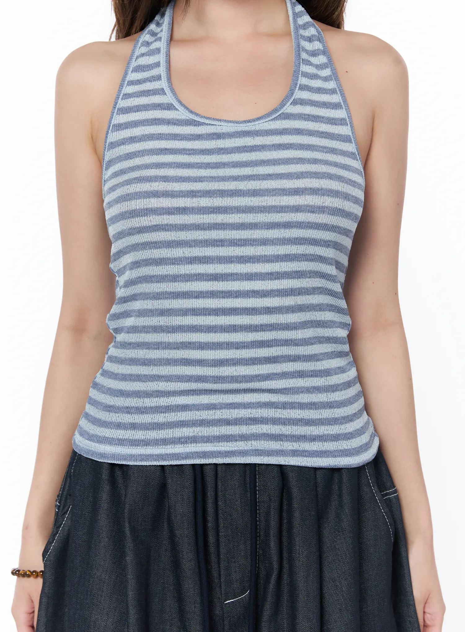 Casual Striped Halter Tank Top CY529 - Image 8