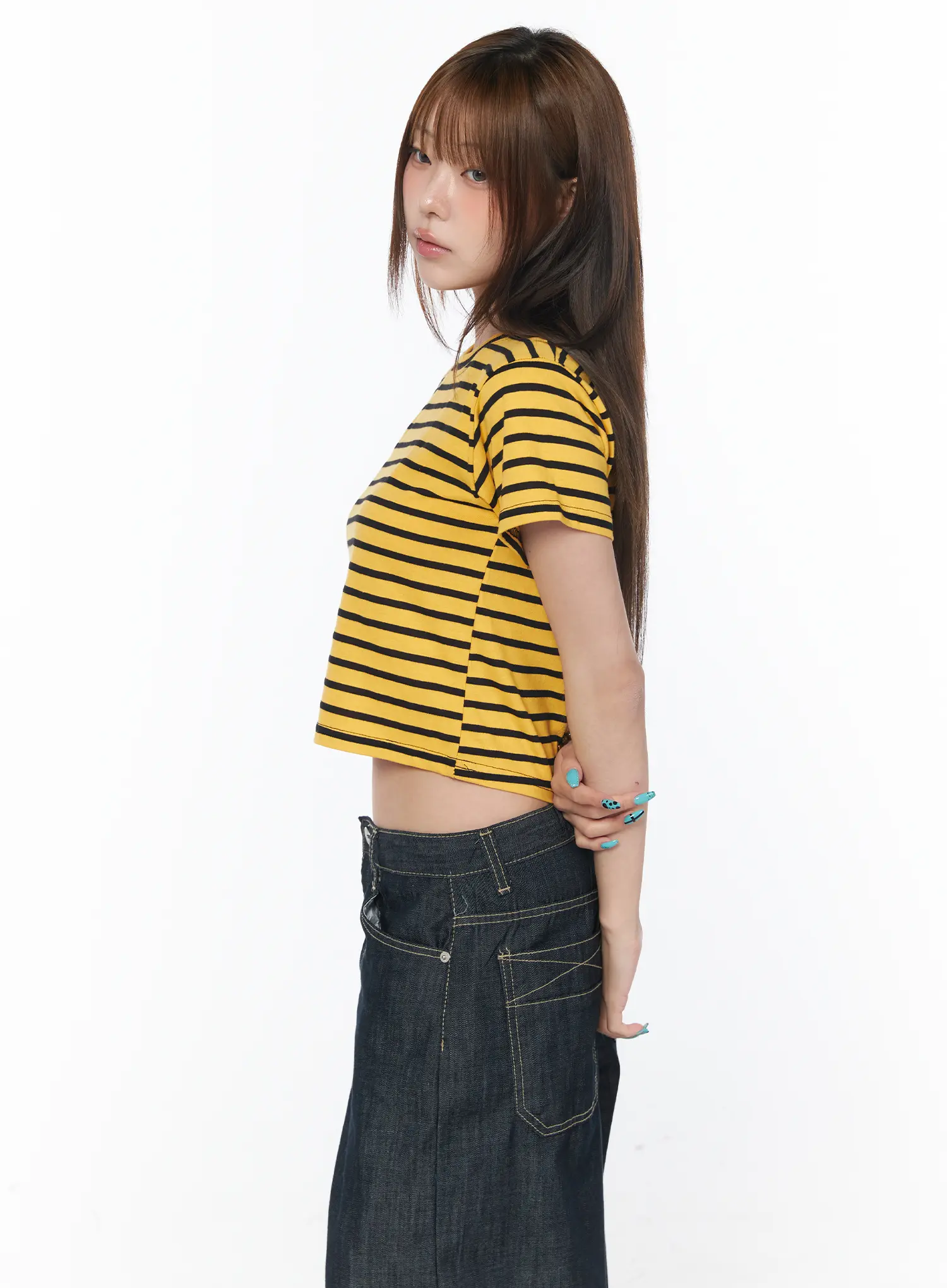 Casual Striped Short Sleeve Top CY529 - Image 6