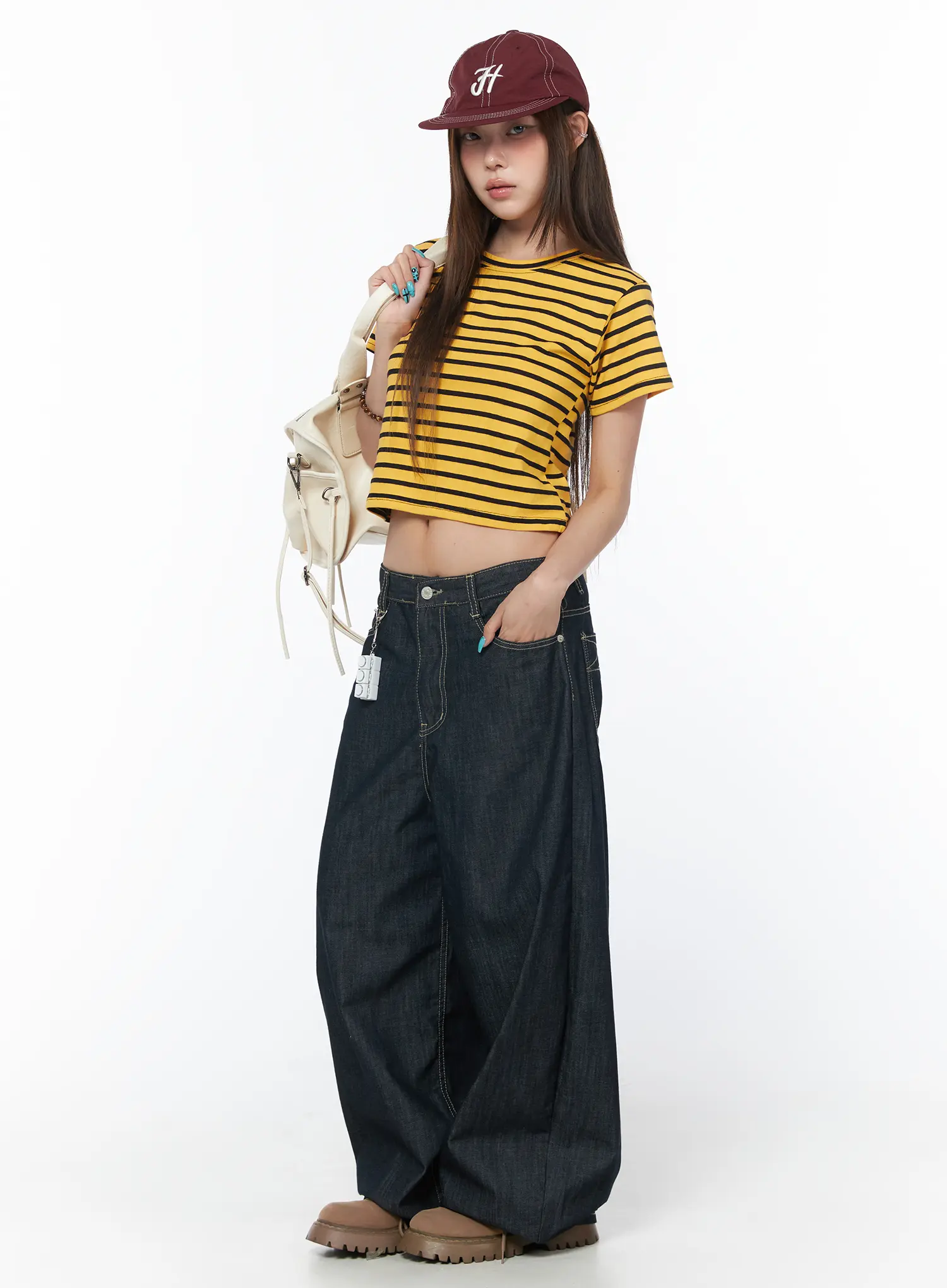 Casual Striped Short Sleeve Top CY529 - Image 7