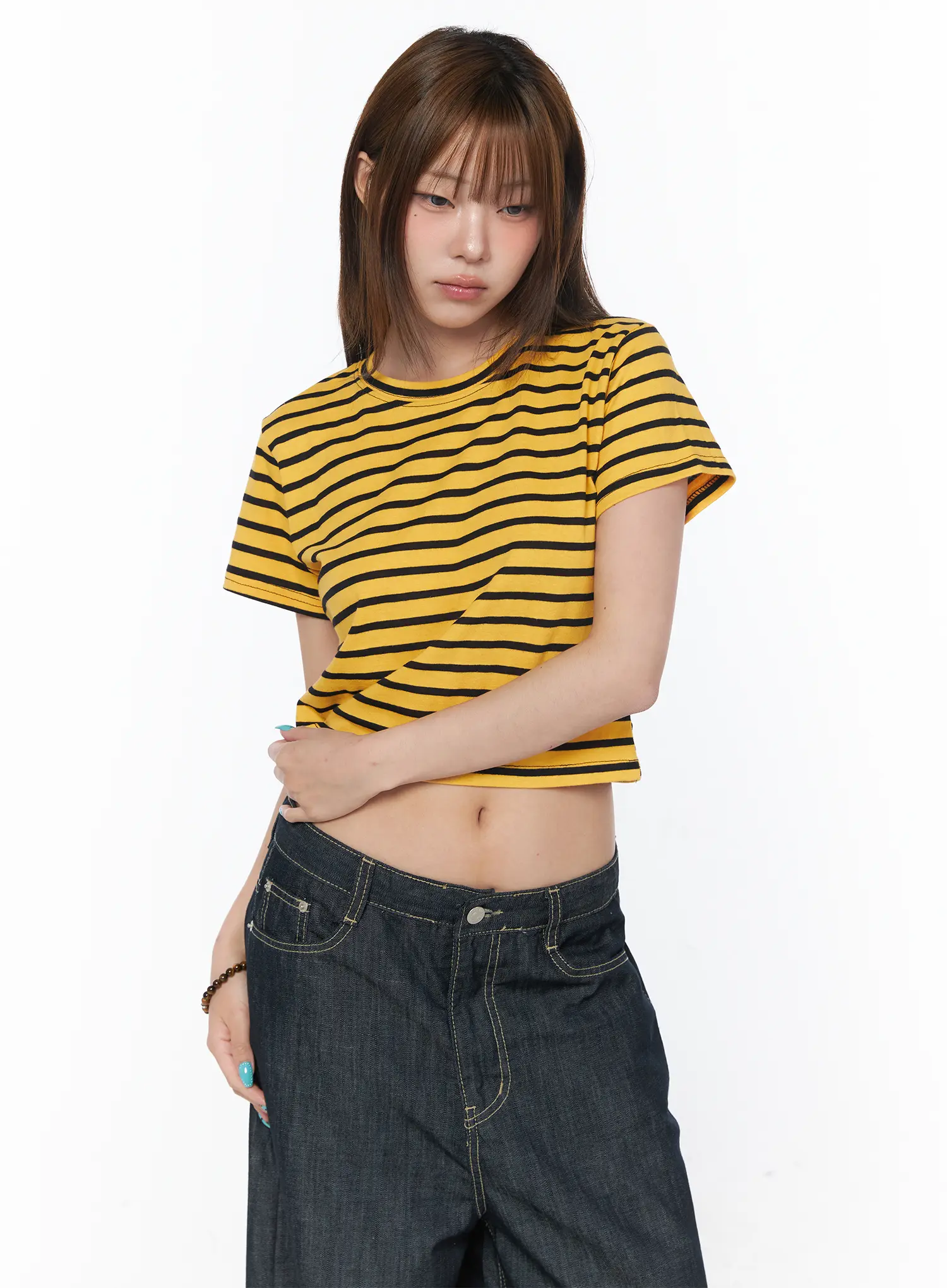 Casual Striped Short Sleeve Top CY529 - Image 9