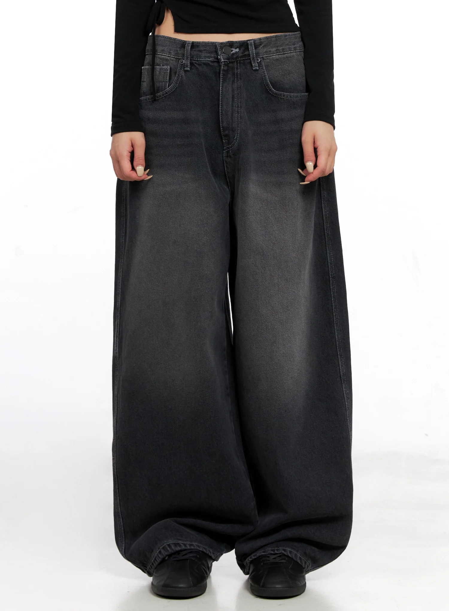 Casual Wide-Leg Baggy Jeans IS515 - Image 4