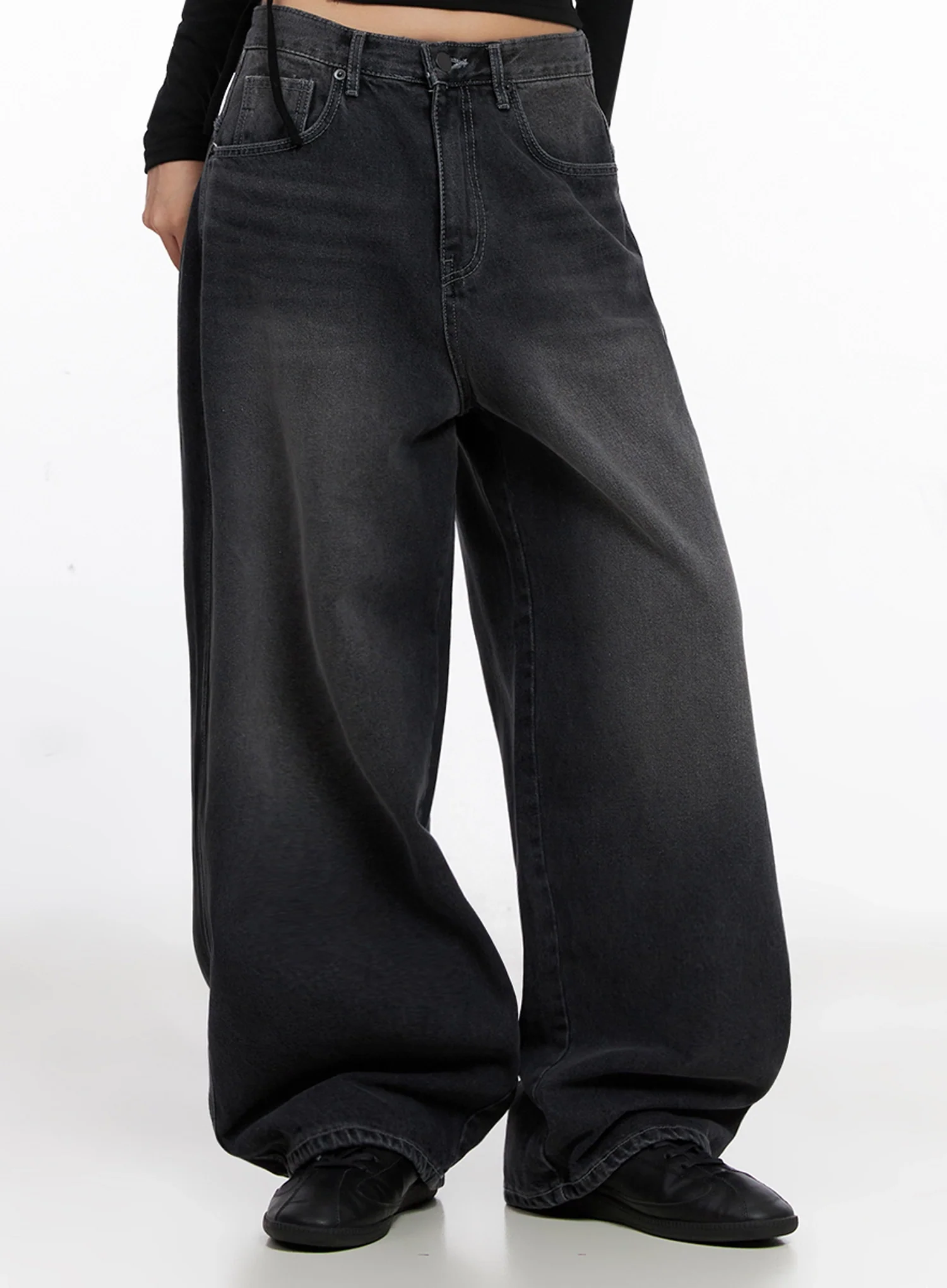 Casual Wide-Leg Baggy Jeans IS515 - Image 7