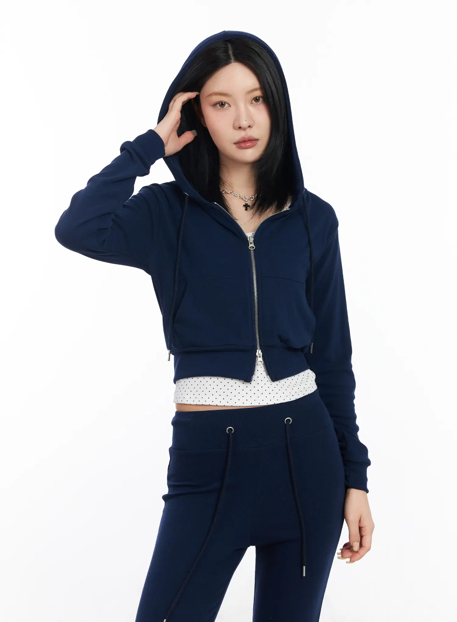 Casual Zip-Up Hoodie and Sweatpant Set CF526 - Image 4