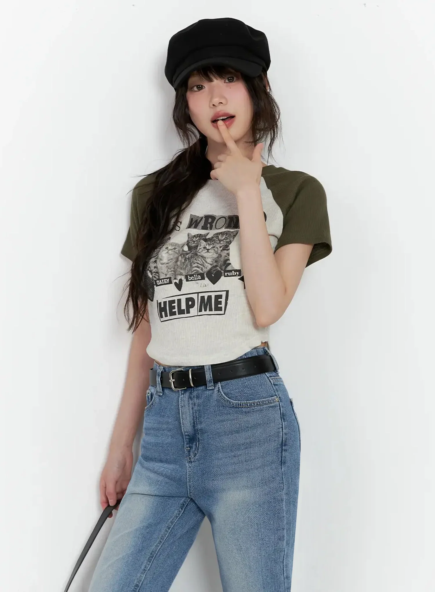Cat Graphic Raglan Tee IL531 - Image 16