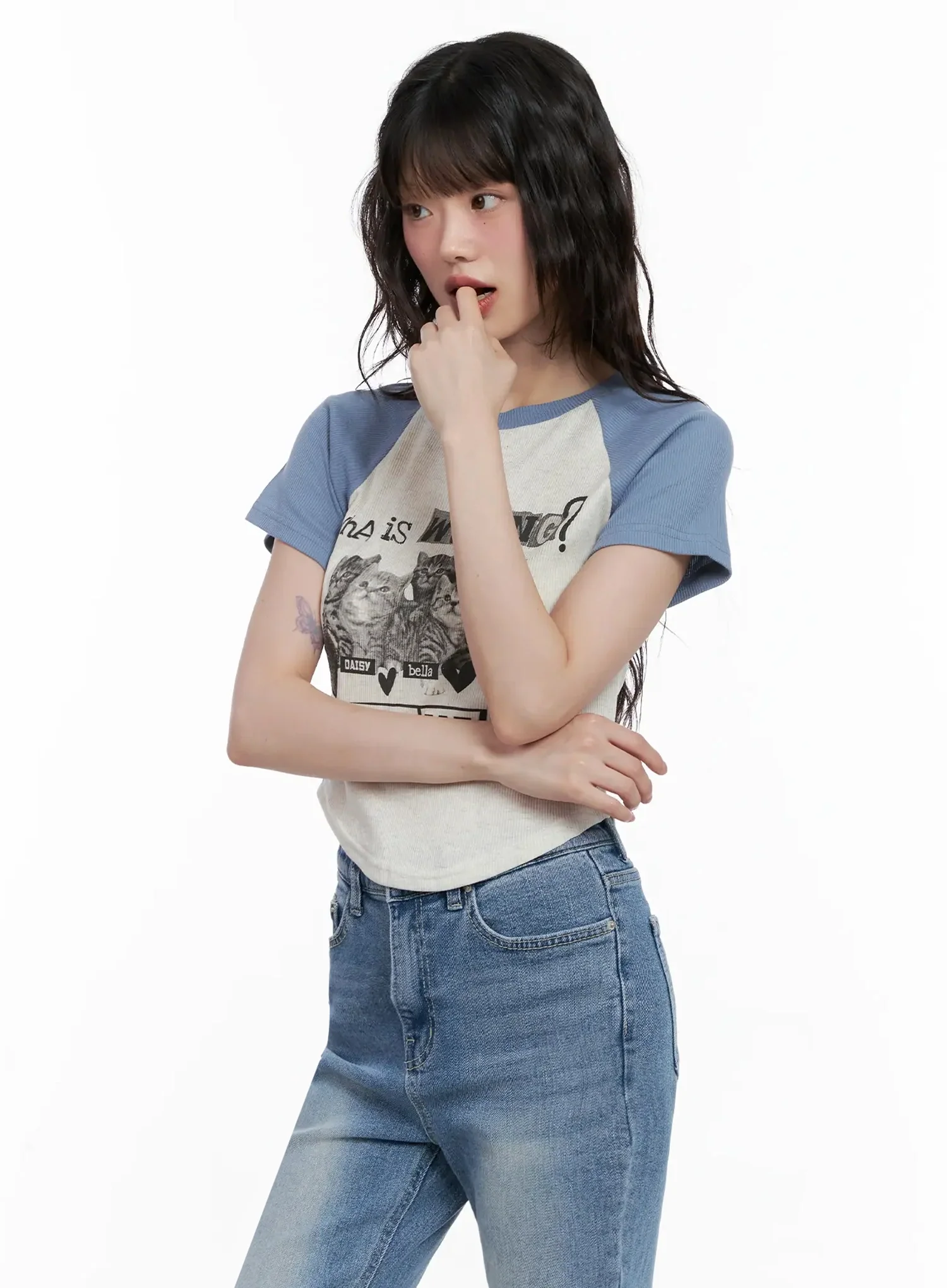 Cat Graphic Raglan Tee IL531 - Image 20