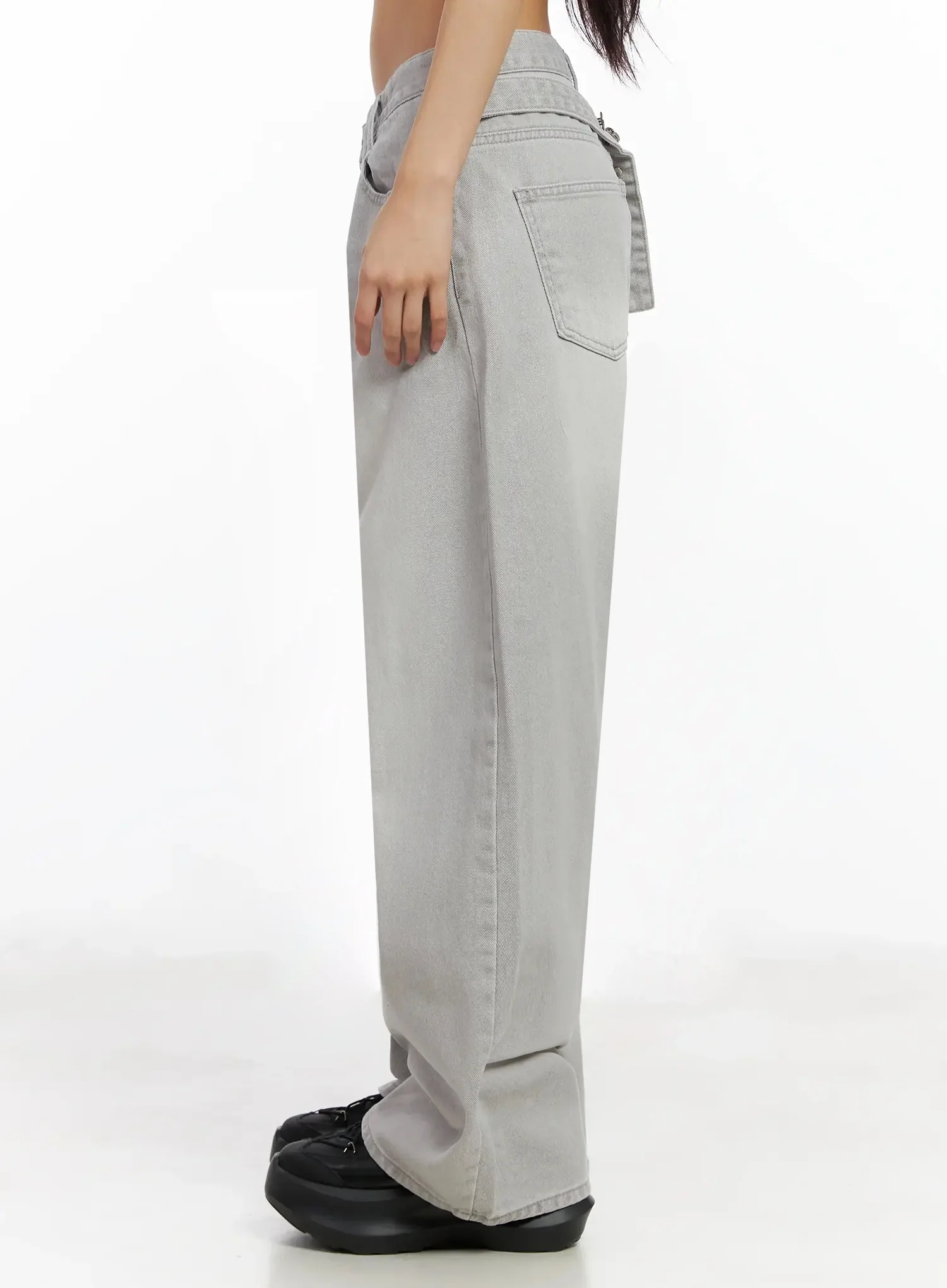 Cece Stone Washed Wide Leg Jeans IA508 - Image 10